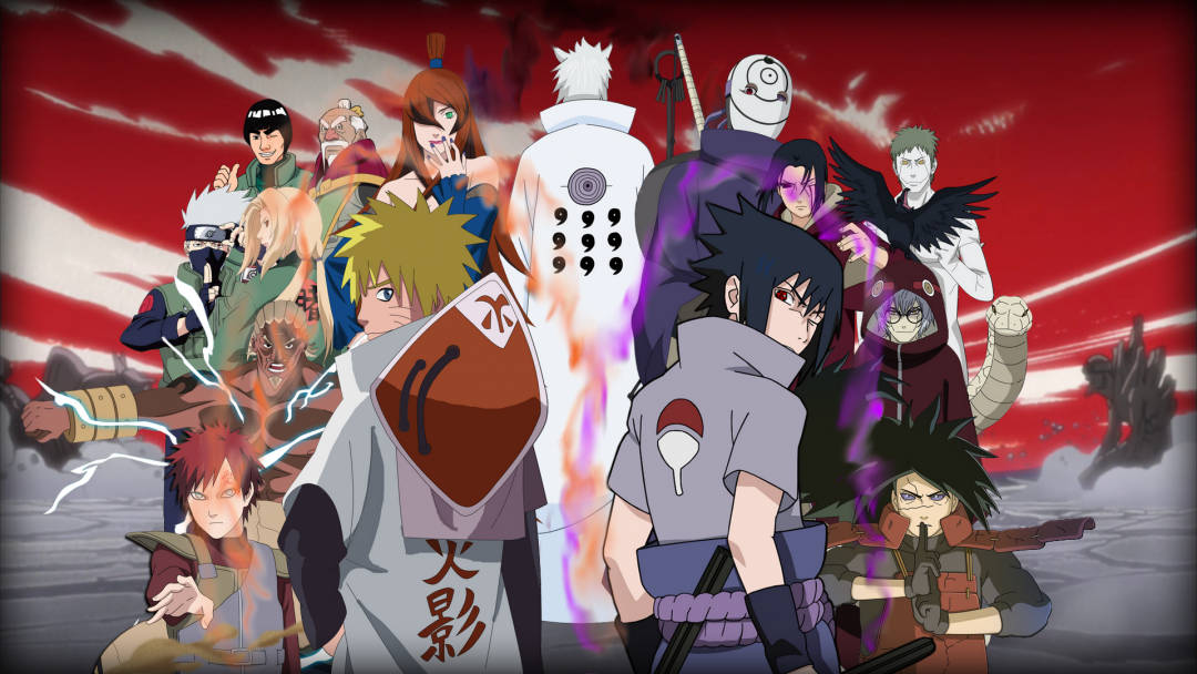 Naruto Karakters Plakkaat Muurpapier
