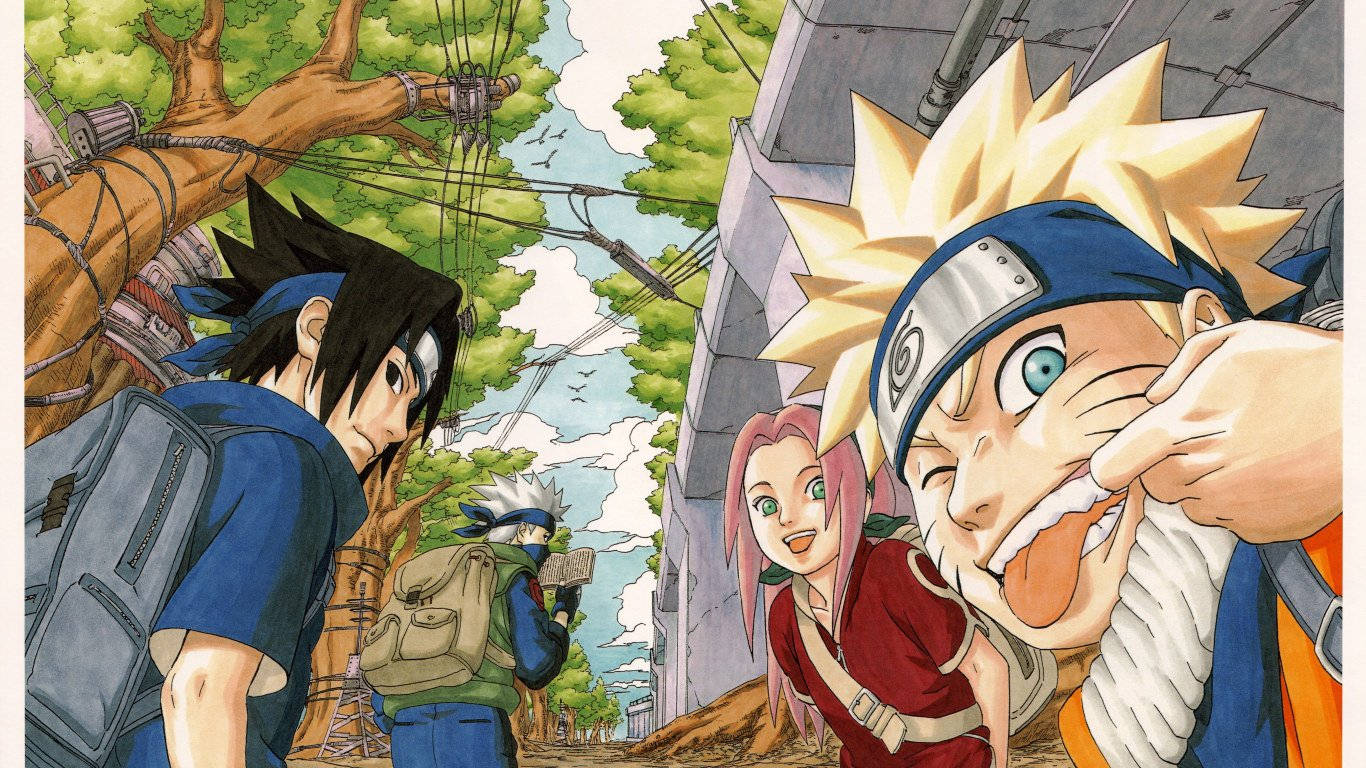 Naruto Karakters Span 7 Muurpapier