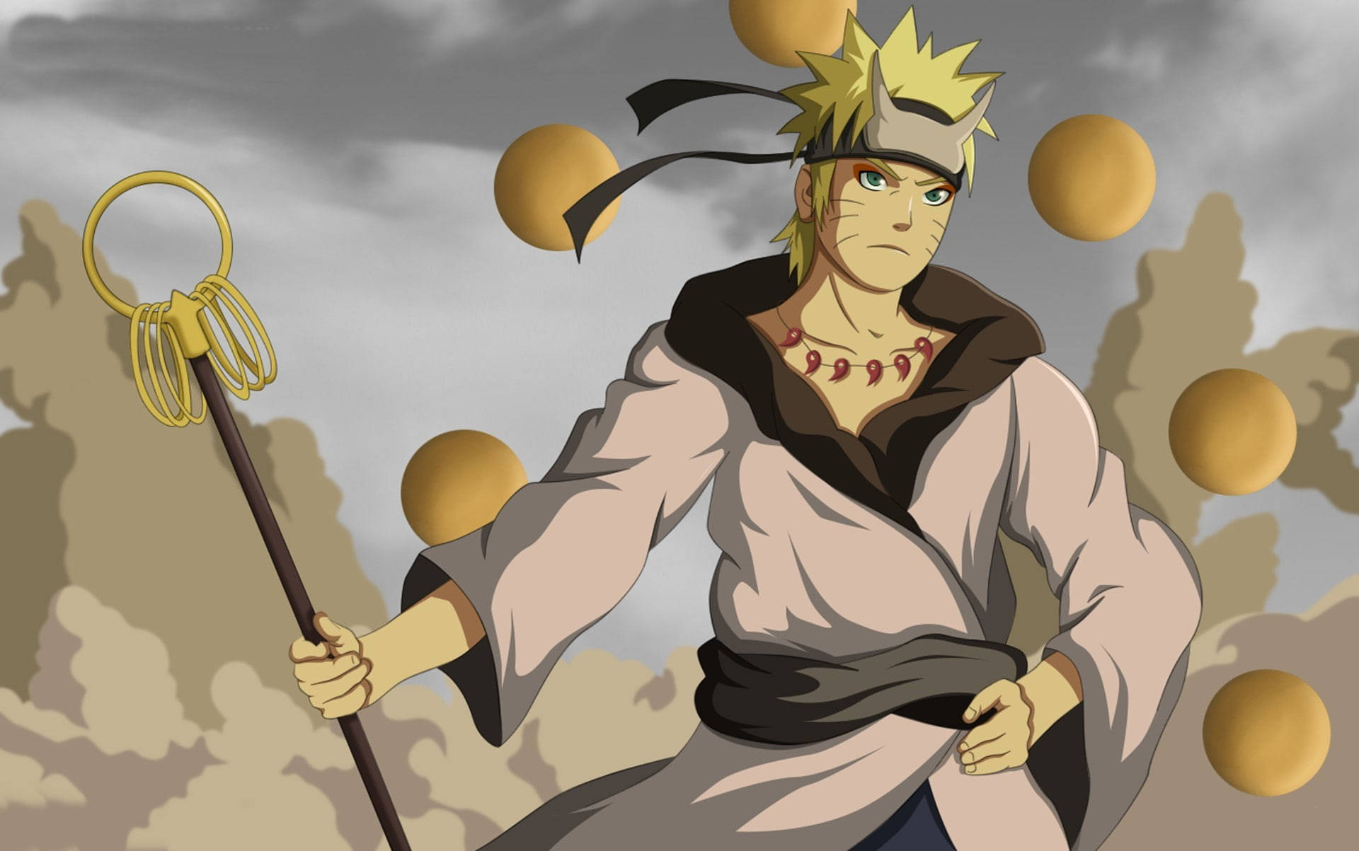 Naruto lewend wat Shakujo vashou Muurpapier