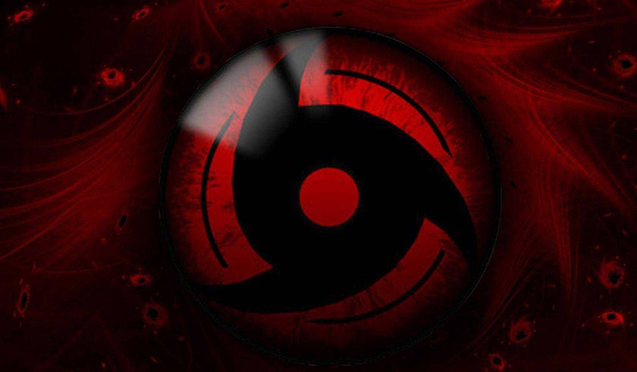 Naruto Lewende Sharingan Oog Muurpapier