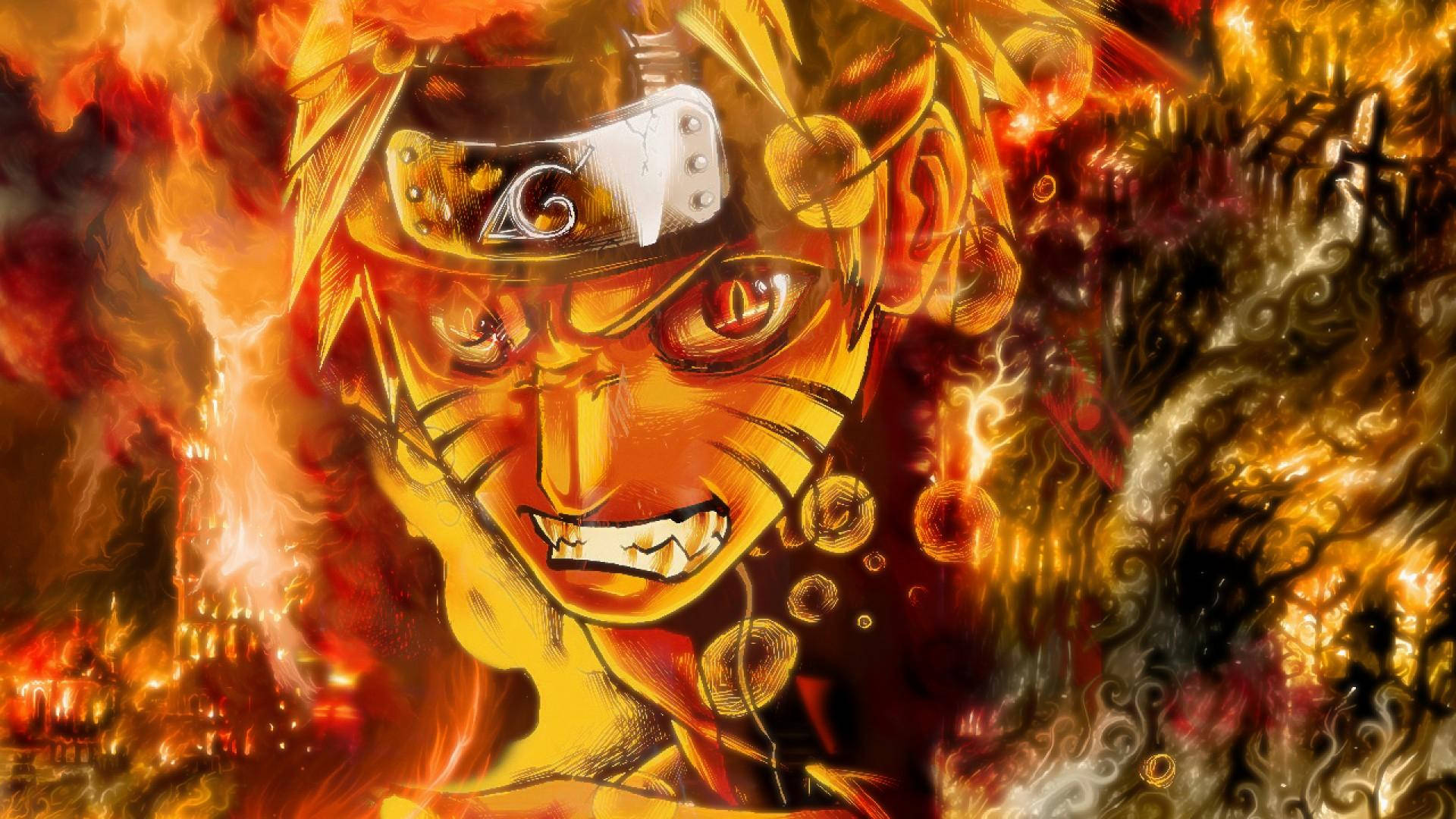 Naruto Lewendige Vurige Naruto Muurpapier