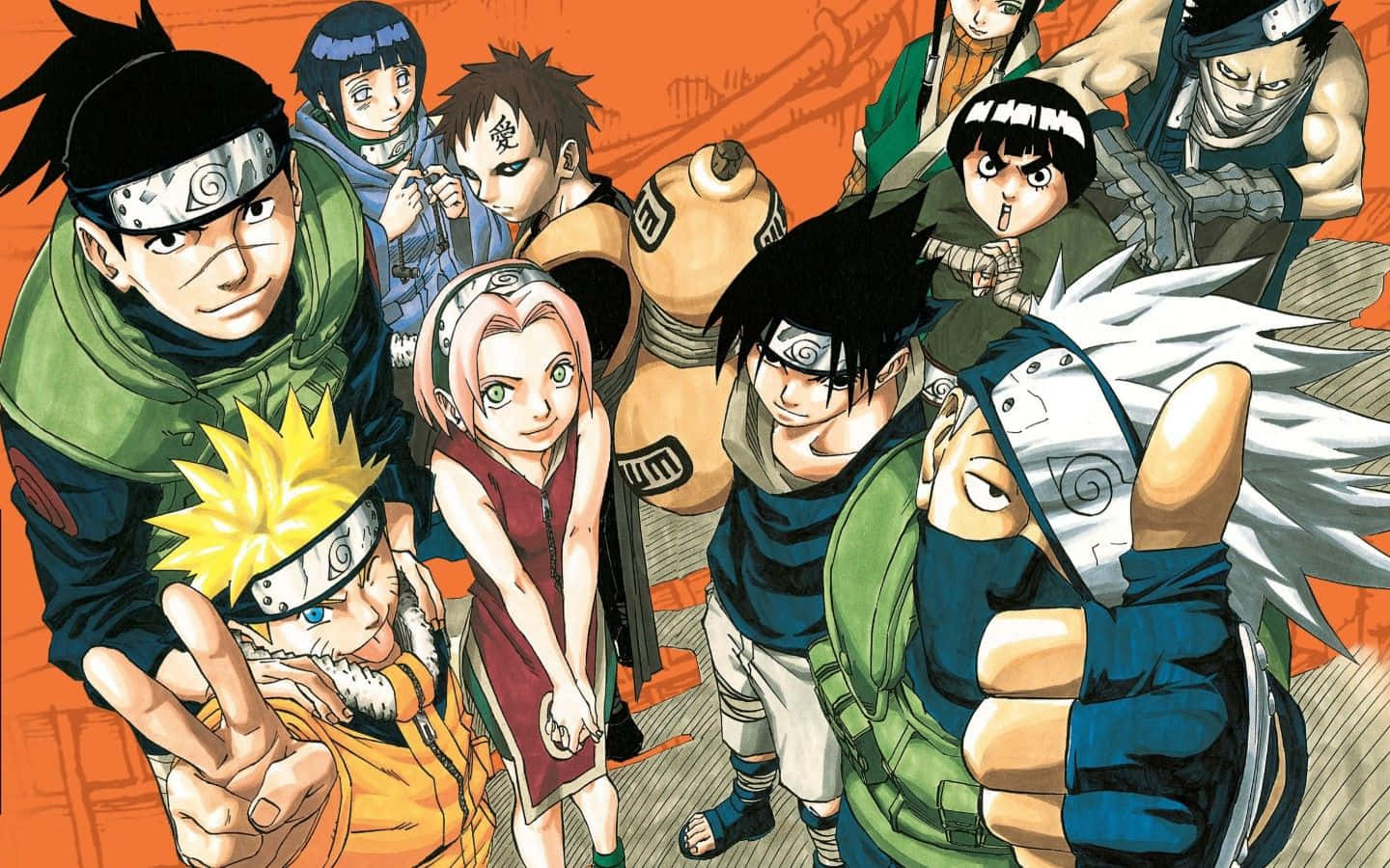 Naruto Manga Anime Karakters Konoha Ninjas Muurpapier