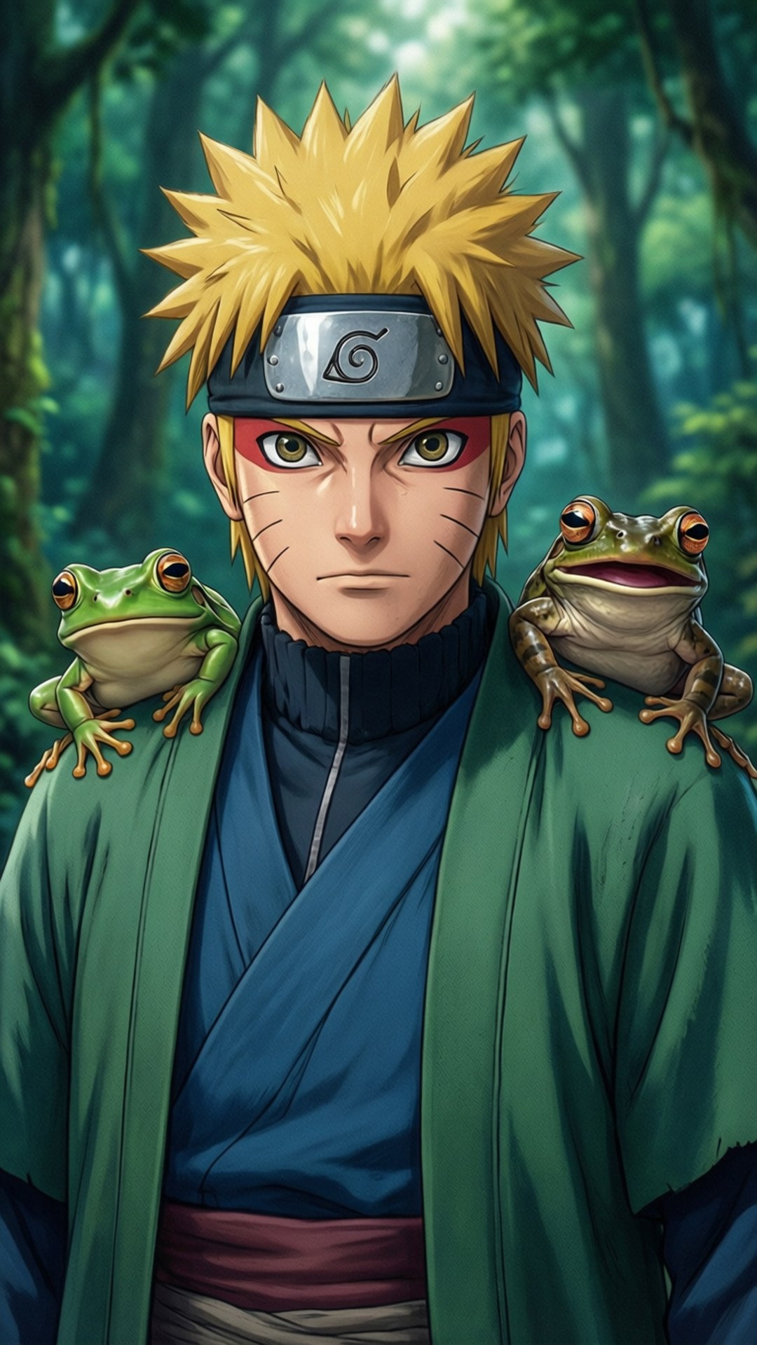 Naruto met Paddas Muurpapier