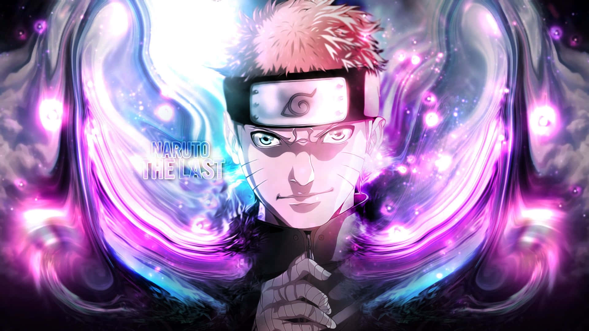 Naruto Neon Pers Abstrakte Digitale Kuns Muurpapier