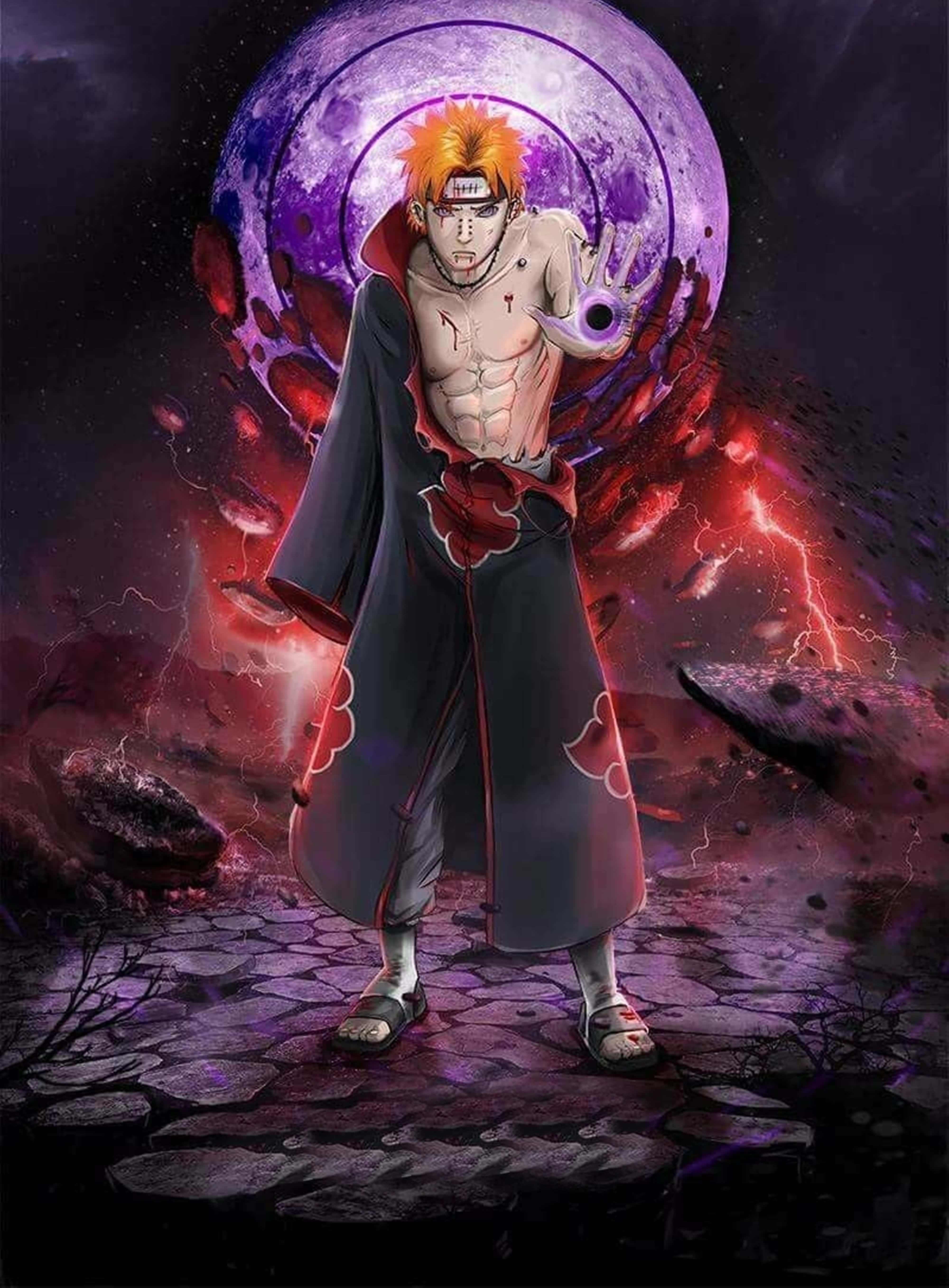 Naruto Pain Transformasie 4K Muurpapier