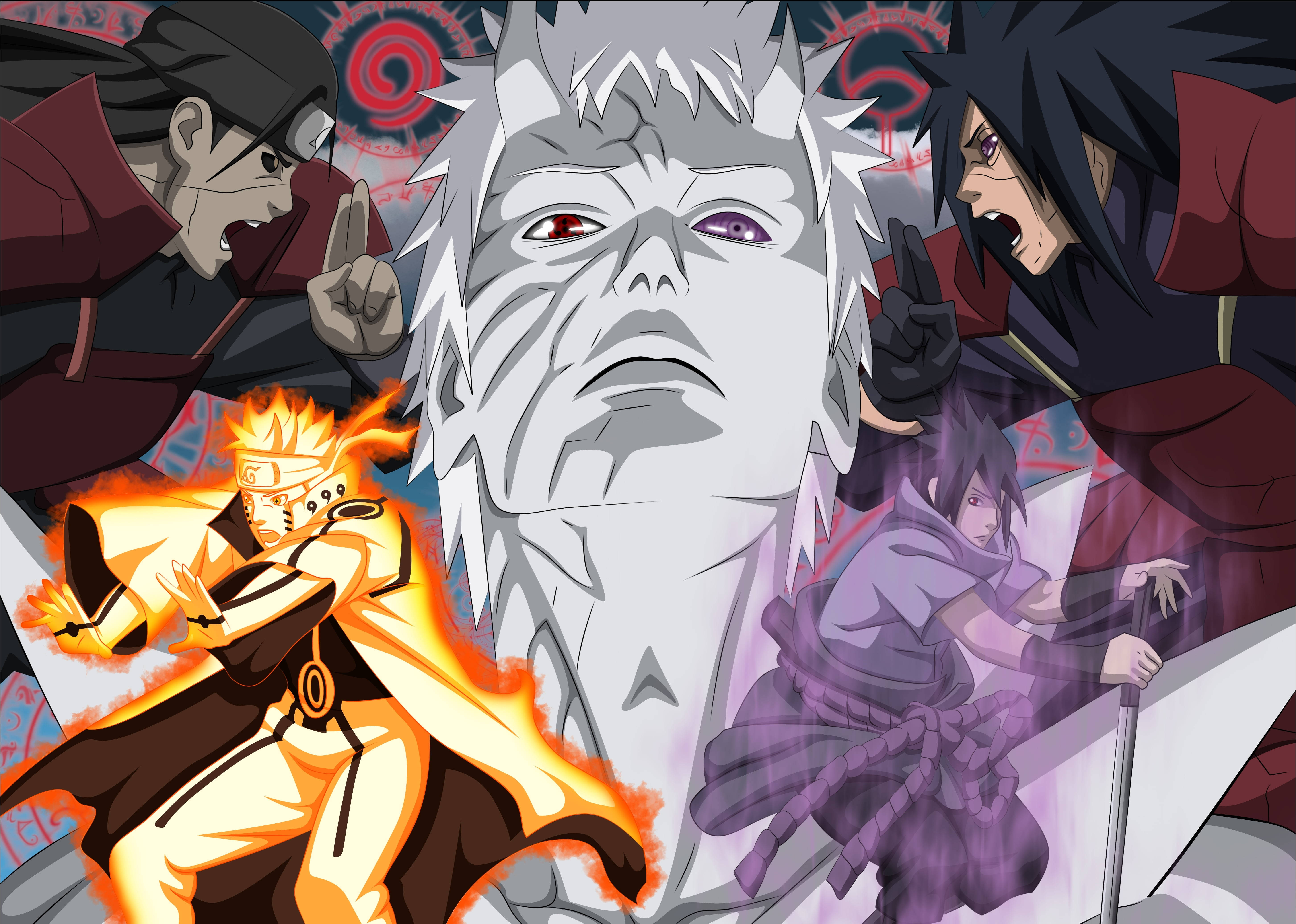 Naruto Plakkaat Eerste Generasie Muurpapier