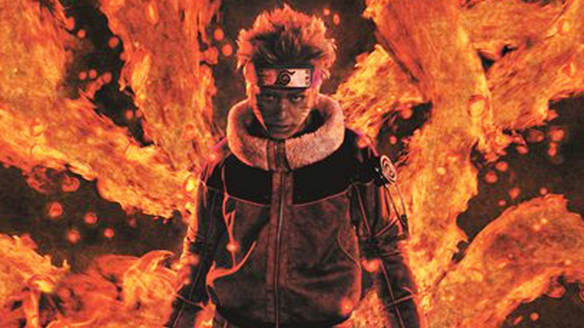 Naruto Regstreekse Aksie Vlamsterte Muurpapier