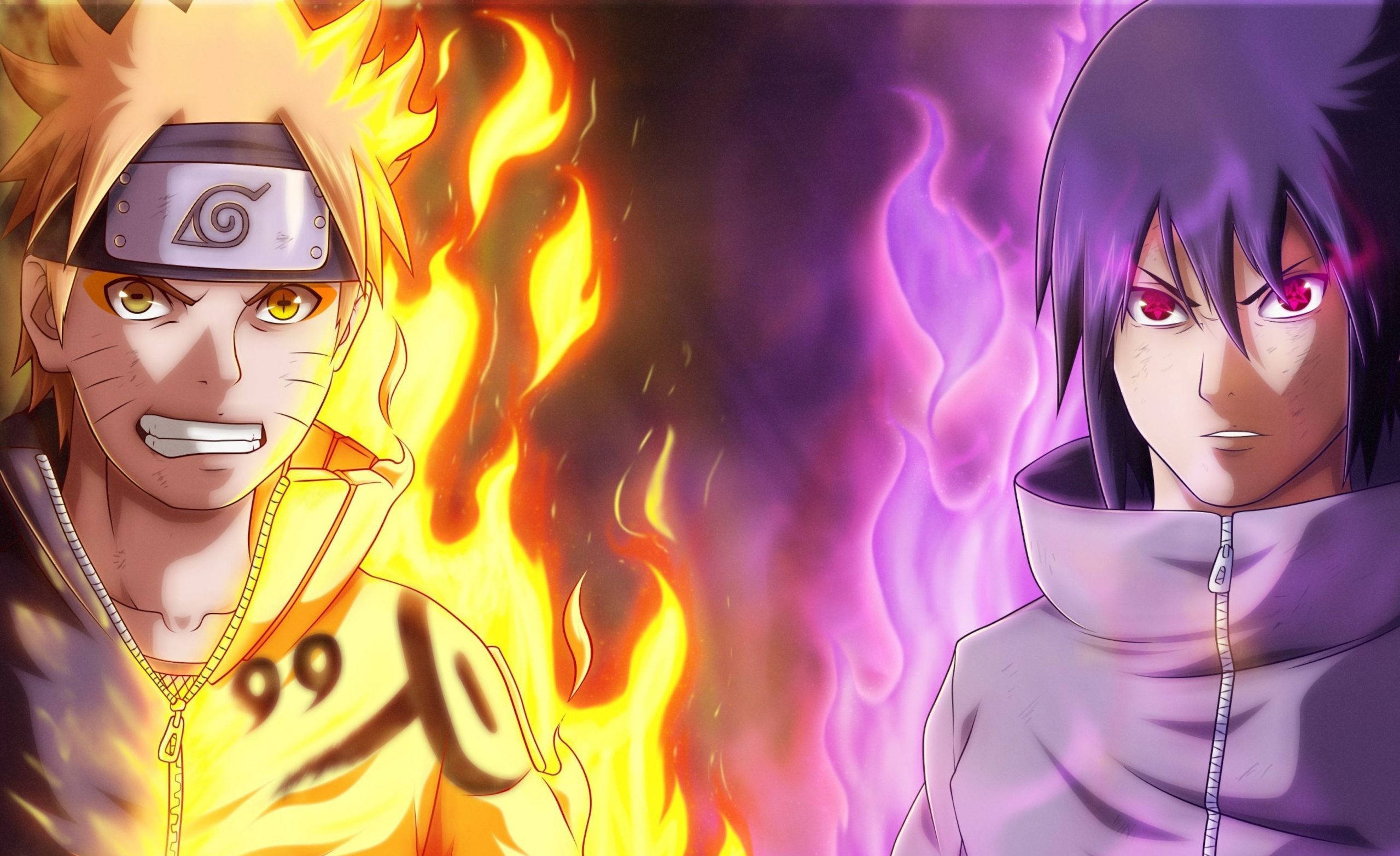 Naruto Sasuke Chakra-plakkaat Muurpapier