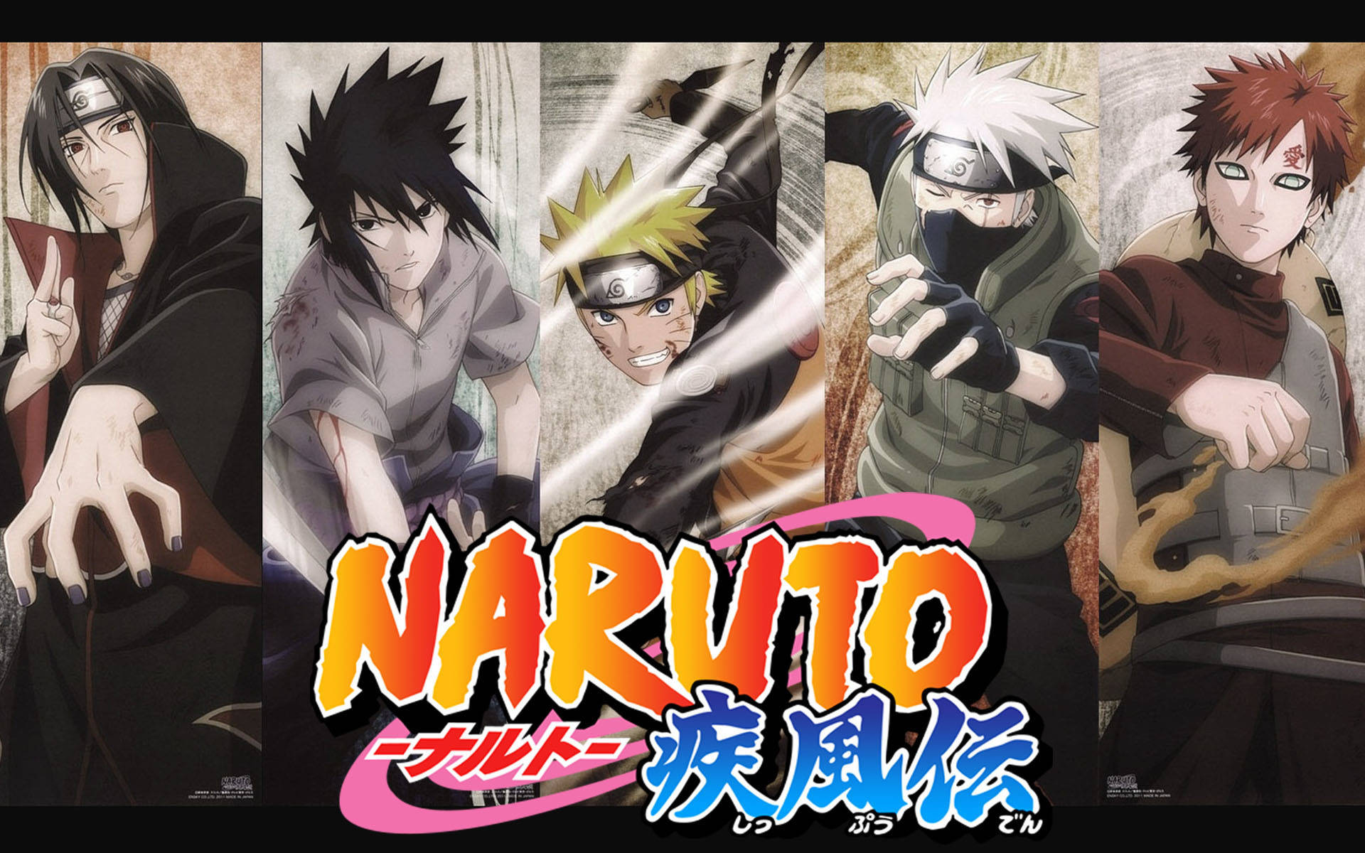 Naruto Shippuden-plakkaat Muurpapier