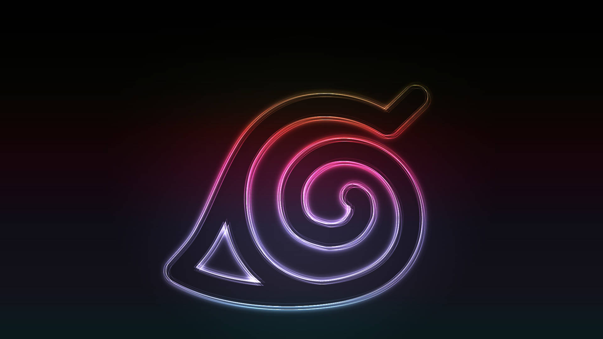 Naruto-simbool in neonkleure Muurpapier
