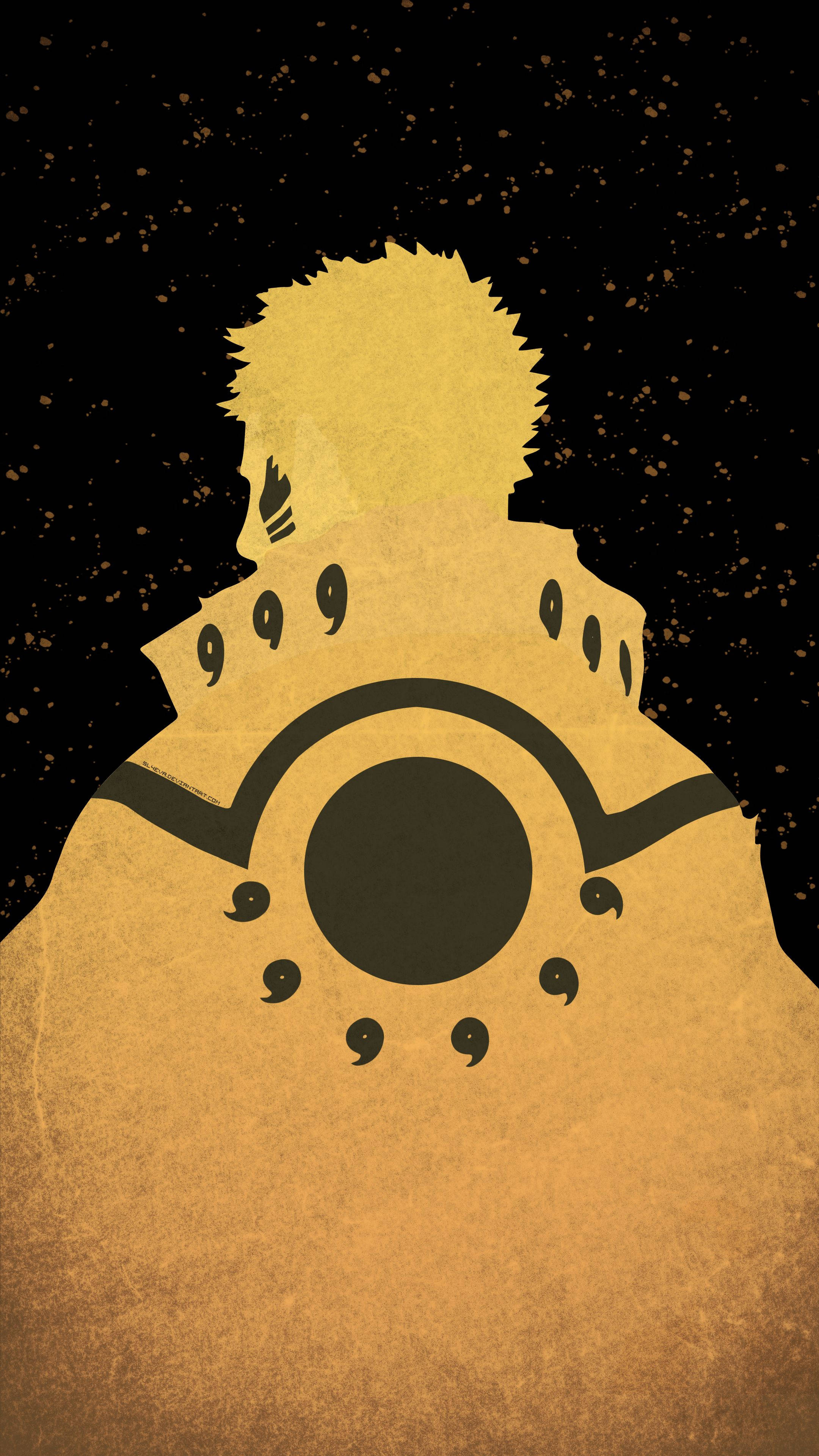 Naruto simbool in goud Muurpapier
