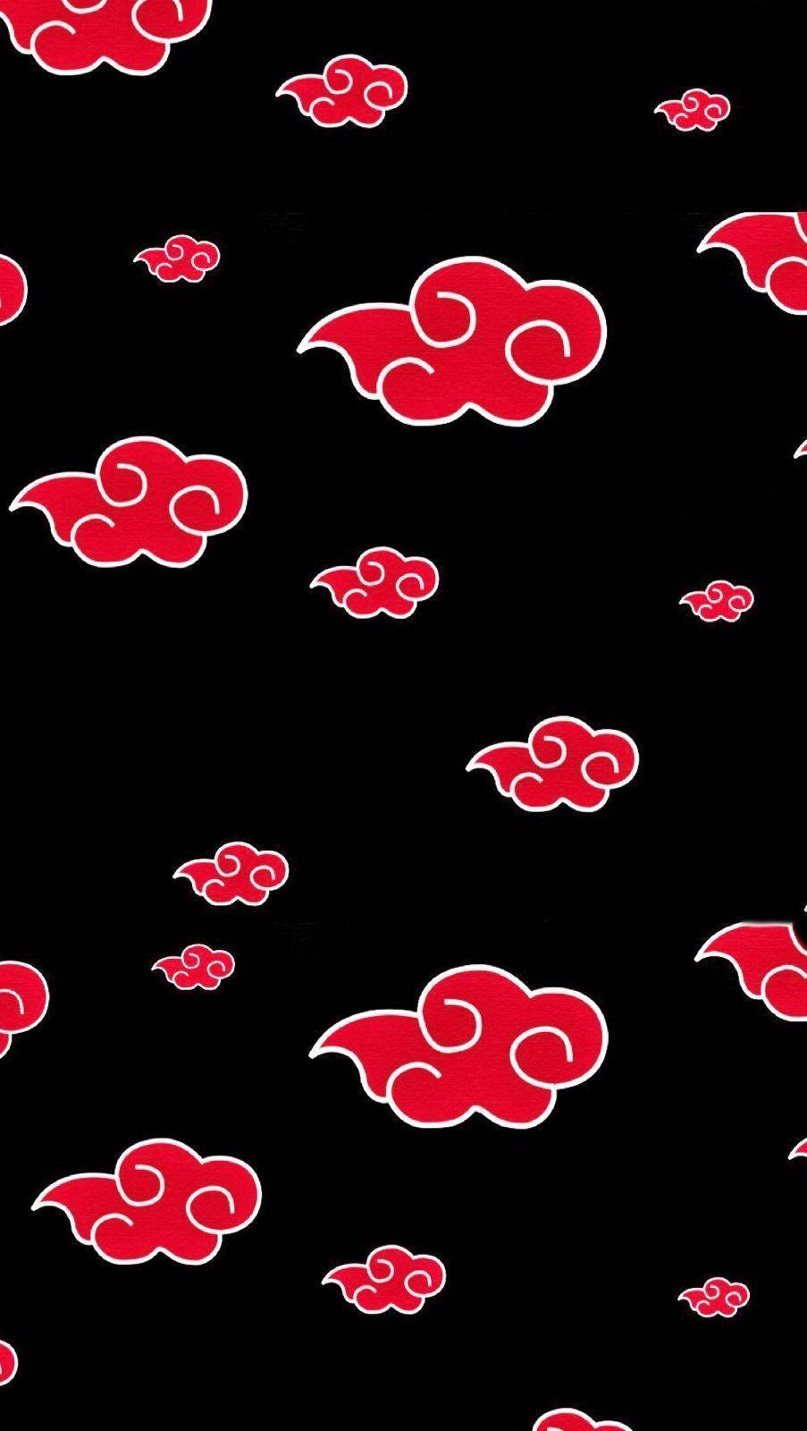 Naruto Simbool Wolkpatrone Muurpapier