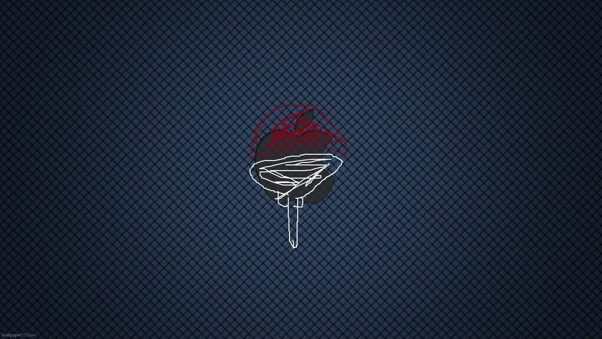 Naruto-simbool X Apple-logo Muurpapier