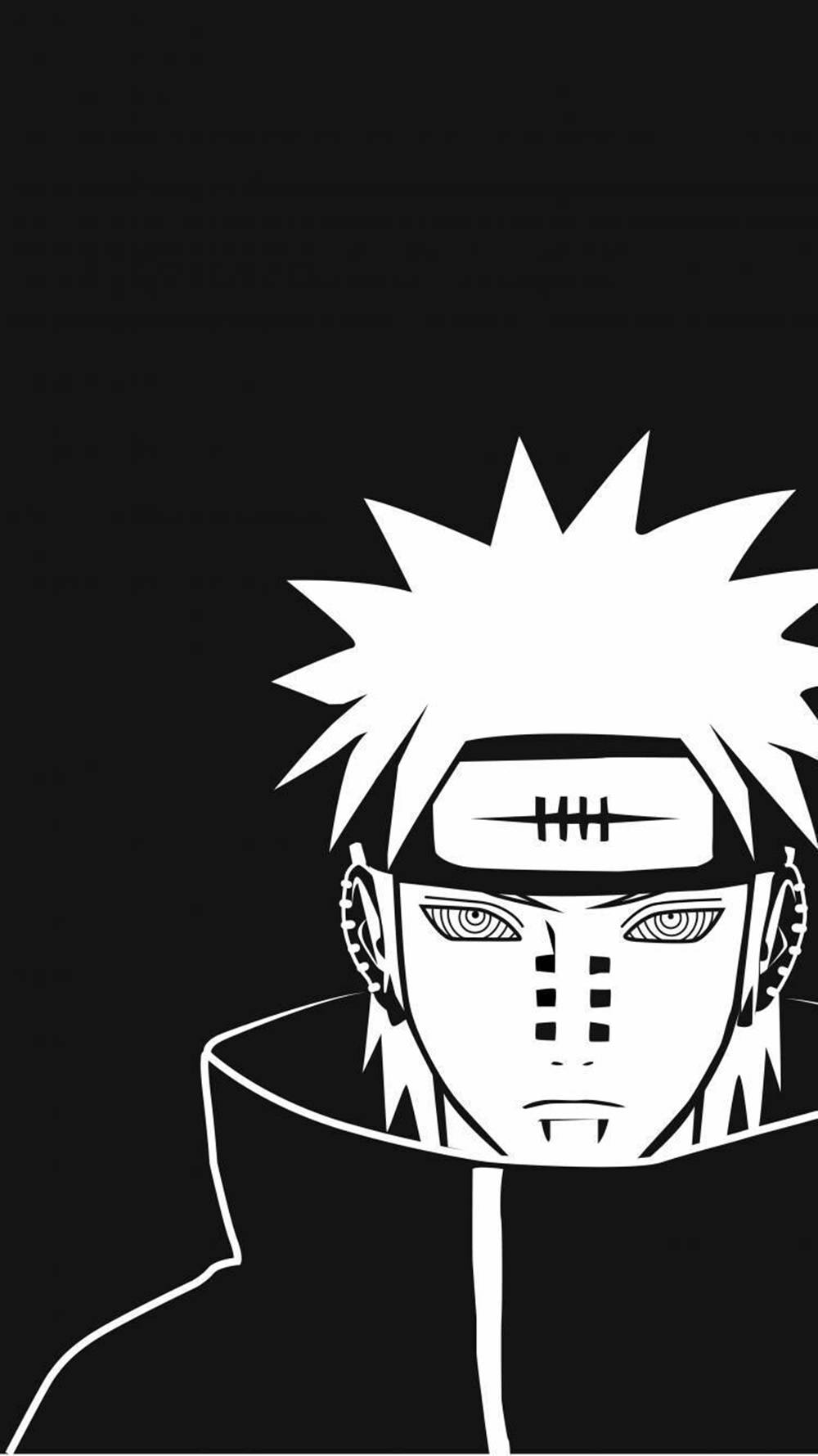 Naruto Swart Akatsuki Yahiko Muurpapier