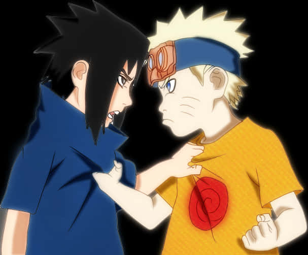 Naruto teenoor Sasuke_ Konfrontasie Muurpapier