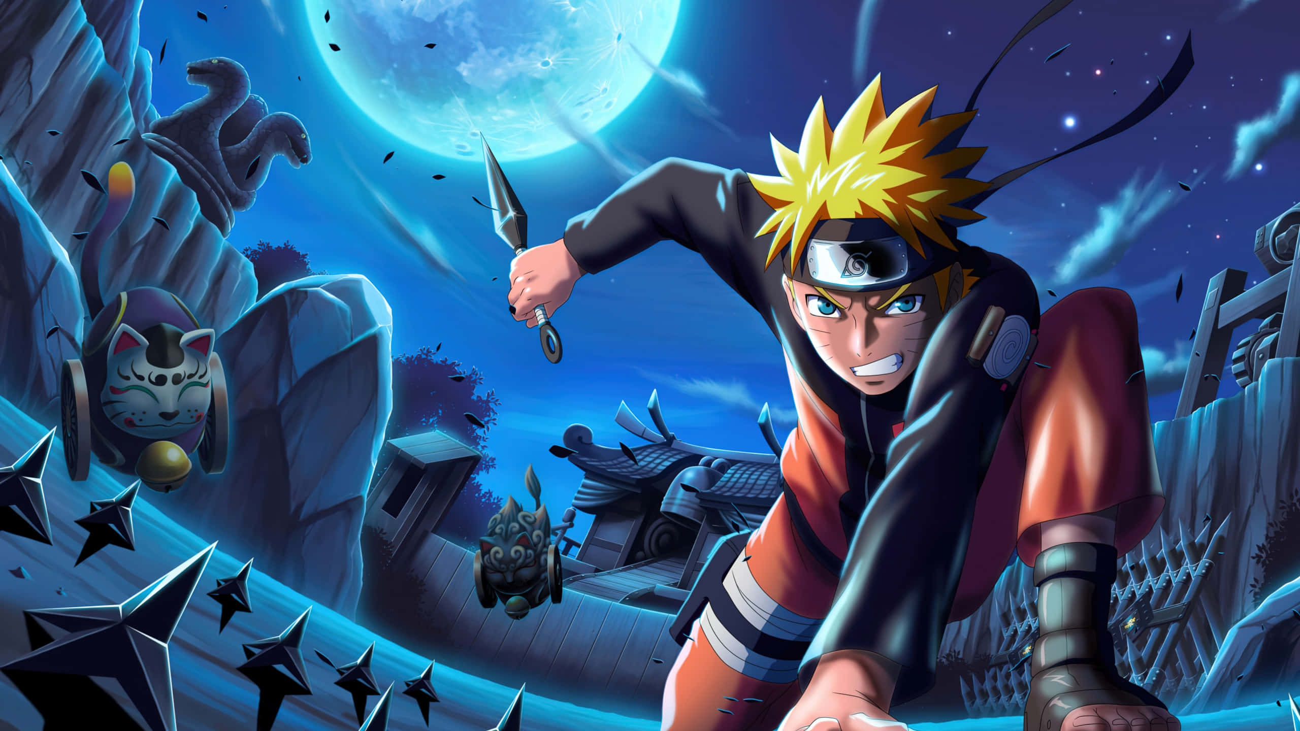 Naruto Uzumaki 4K Veg Snags Muurpapier