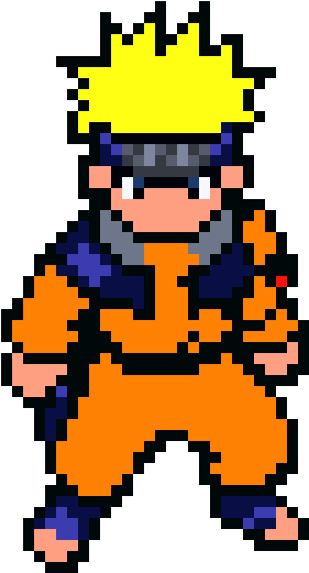 Naruto Uzumaki in Pixelkuns Muurpapier