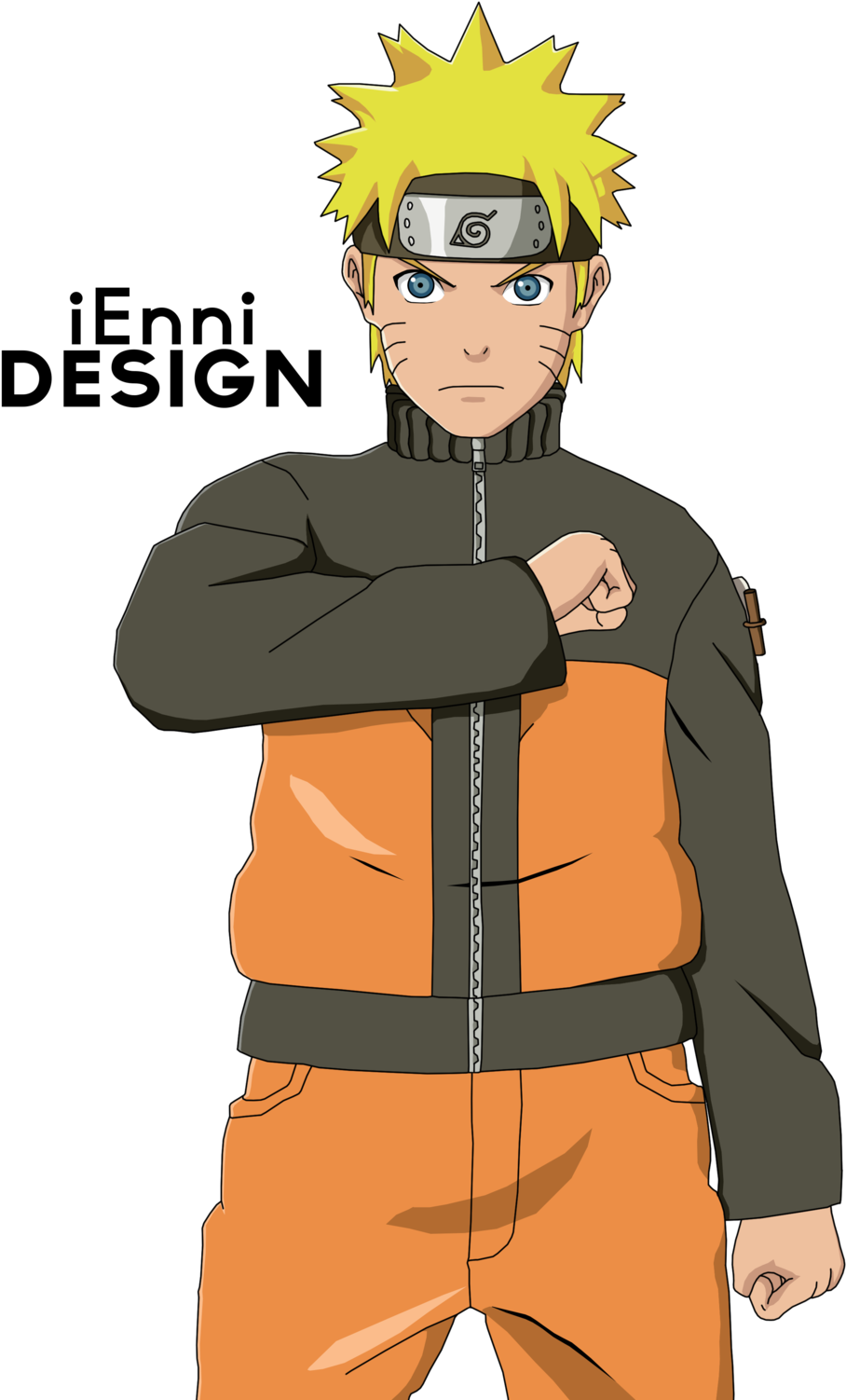 Naruto Uzumaki Staande Posisie Muurpapier