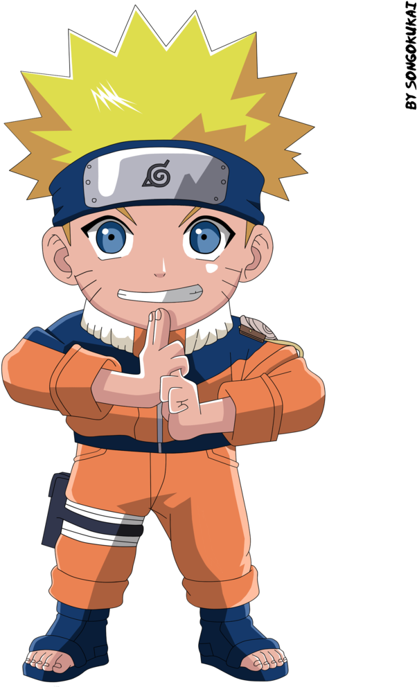 Naruto Uzumaki: Vinger na Lippe-pose Muurpapier