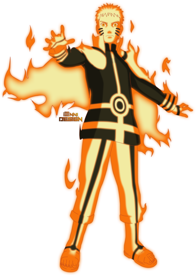 Naruto Uzumaki Vuur Chakra-modus Muurpapier