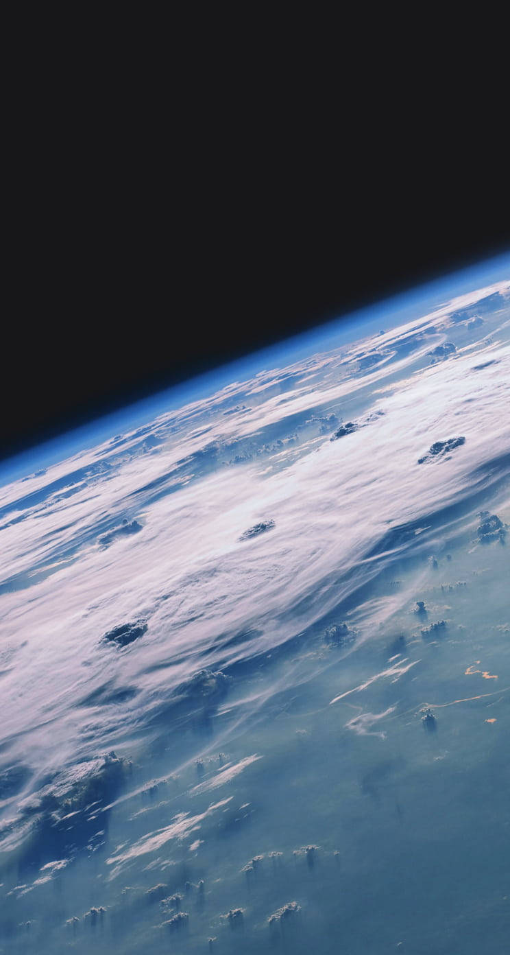 NASA iPhone Storm Vanuit die Ruimte Muurpapier