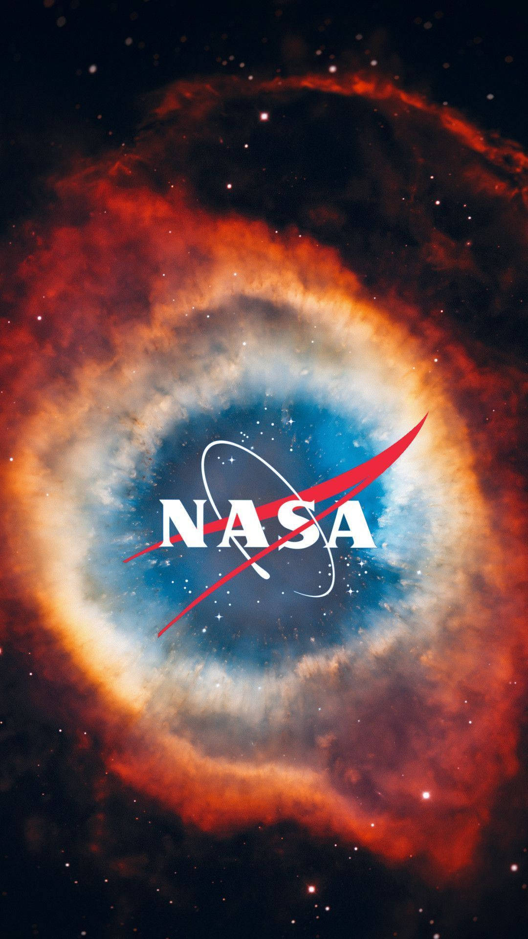 NASA Logo Nebula-styl vir iPhone Muurpapier