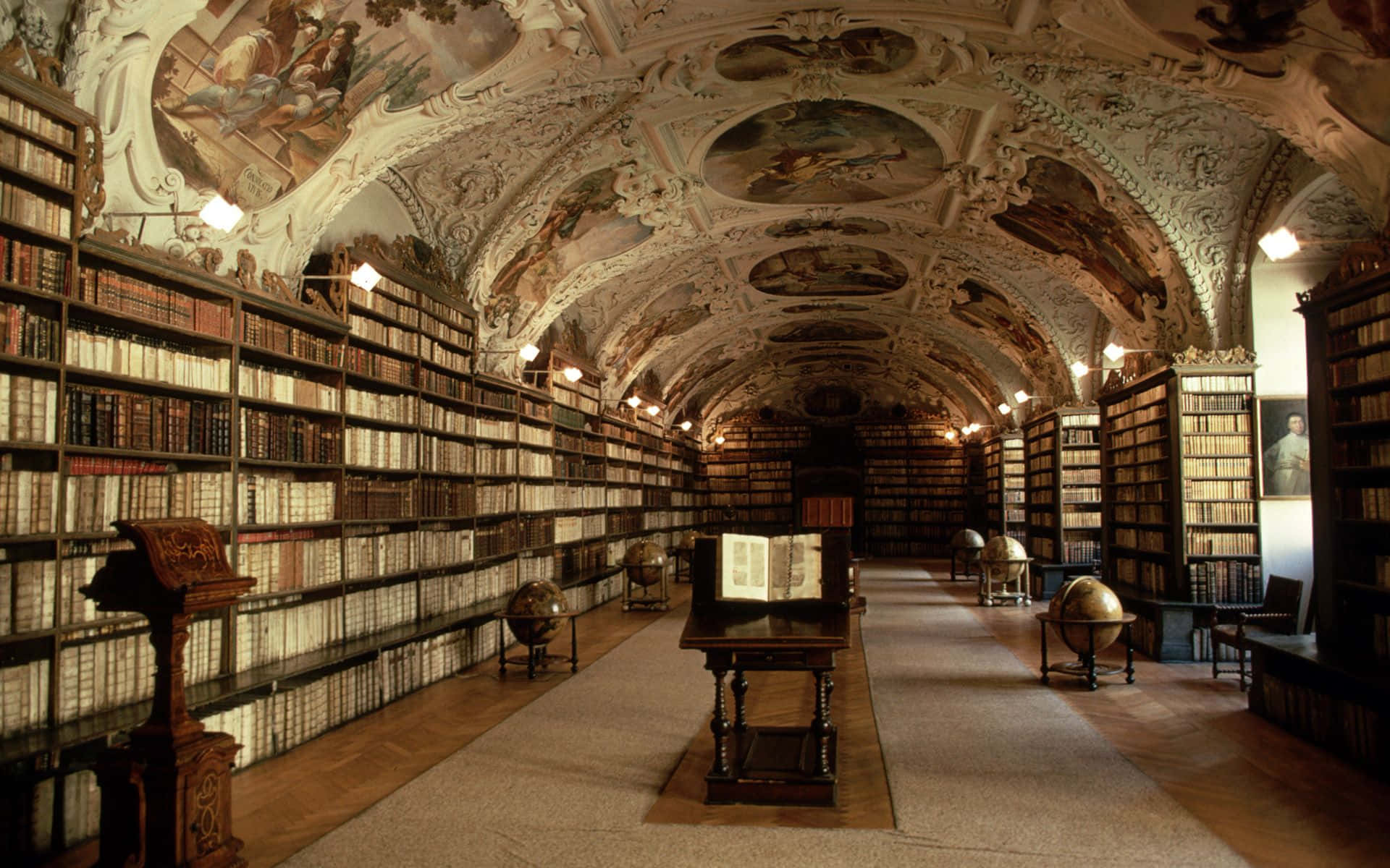 Nasionale Tsjeggiese Republiek Biblioteek Agtergrond Muurpapier