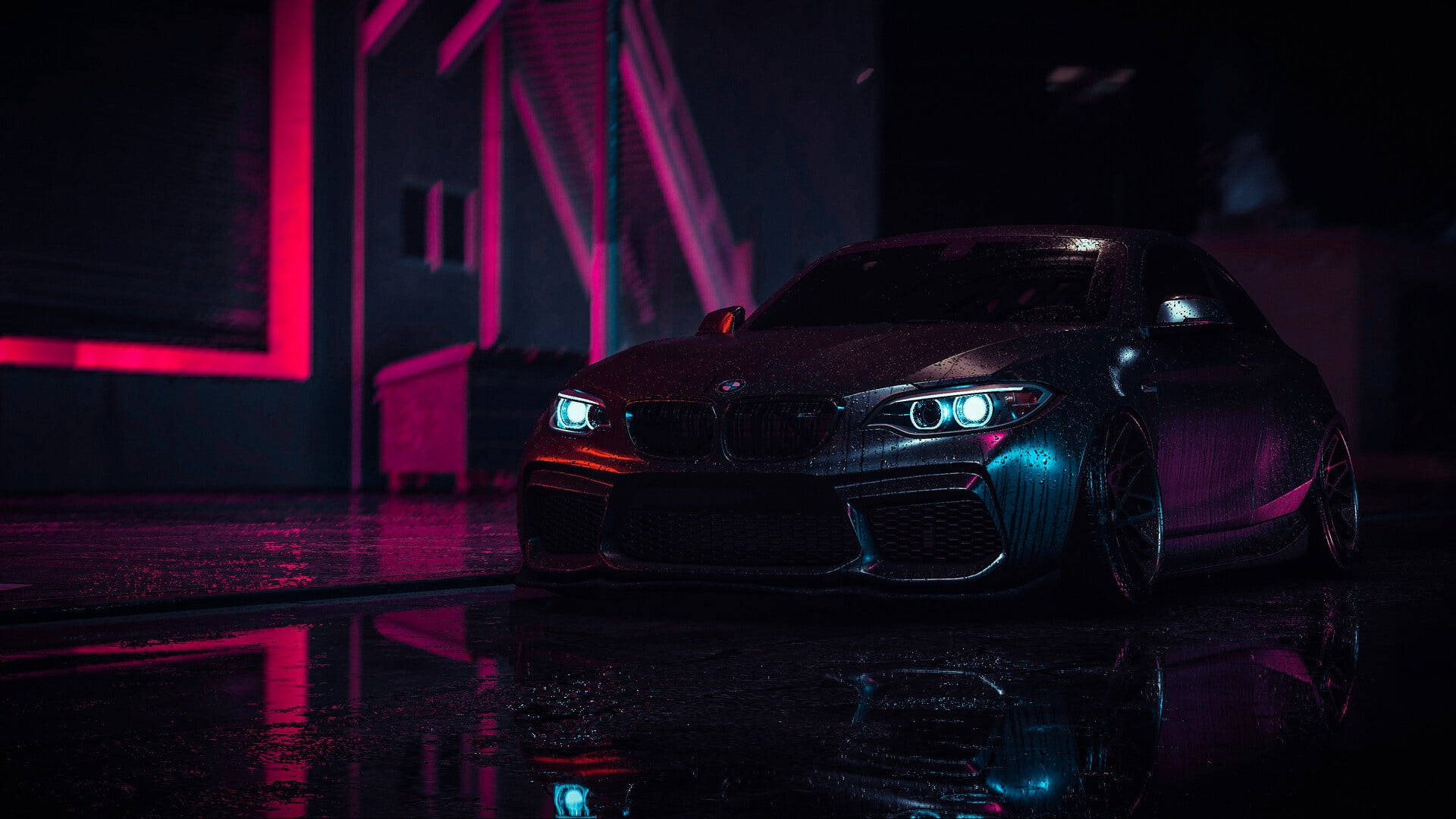 Nat Swart BMW-skootrekenaar Muurpapier