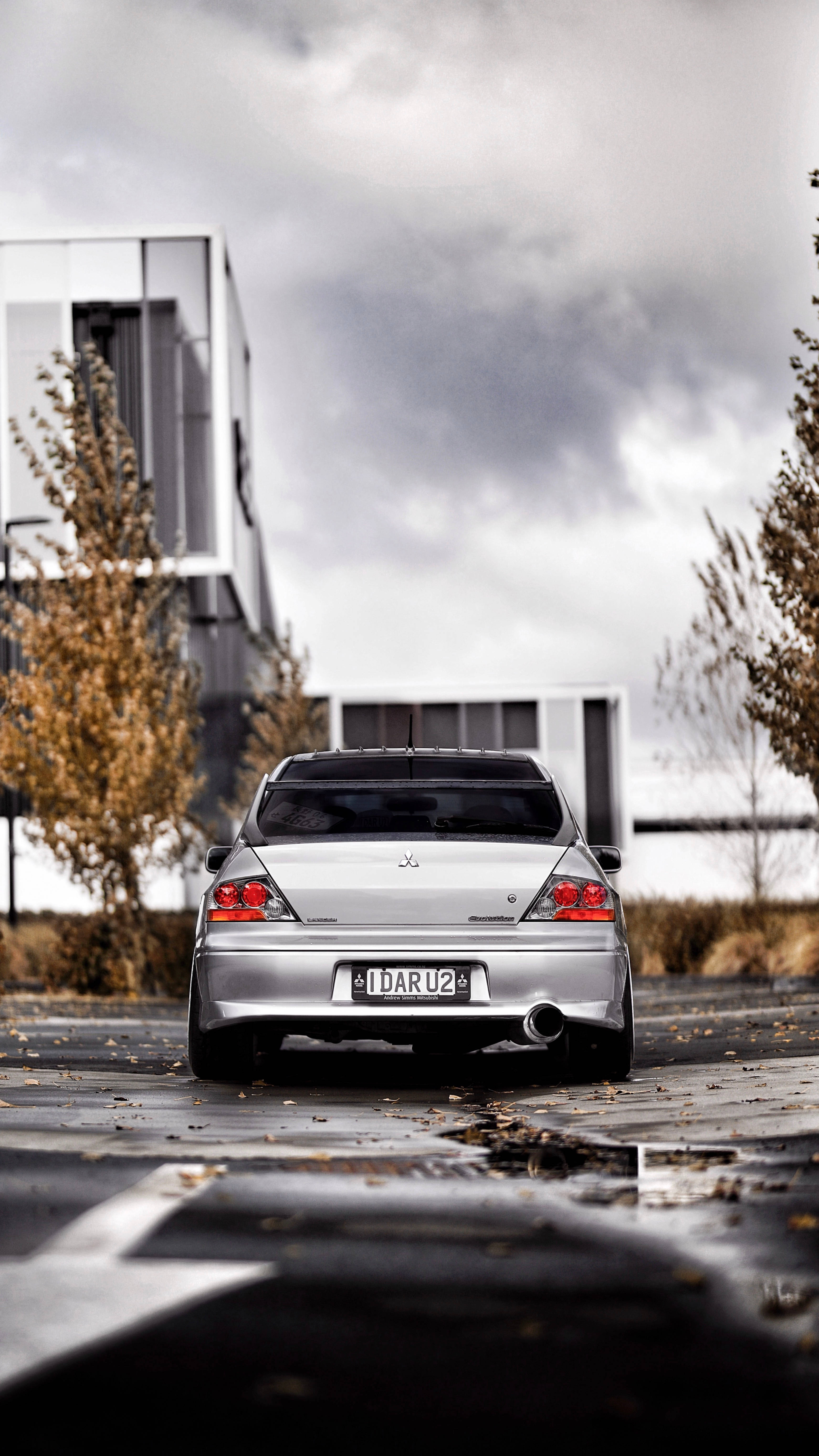 Natte Teal en Swart JDM Motors Muurpapier