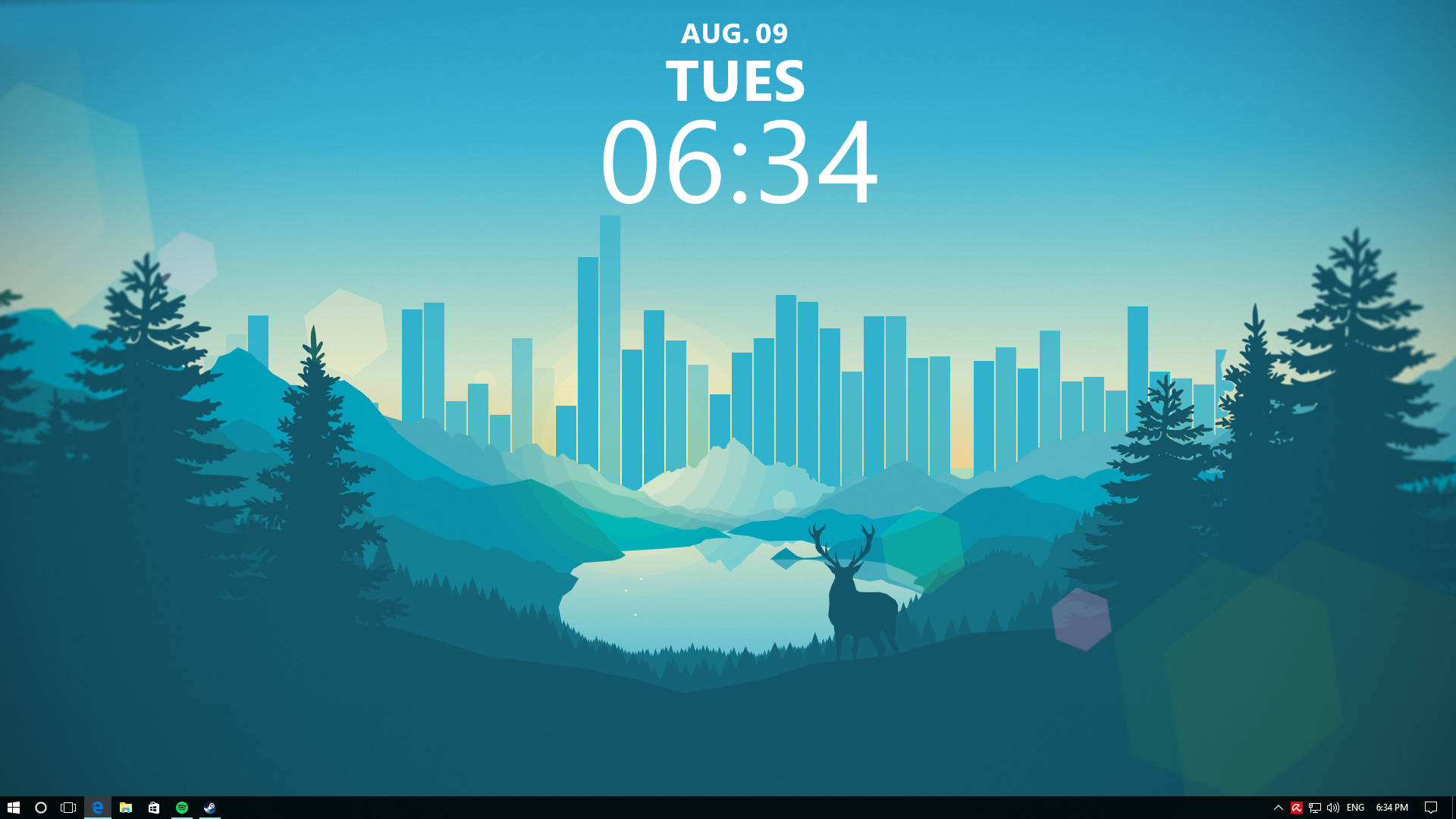 Natuur-tema Rainmeter Vel Muurpapier