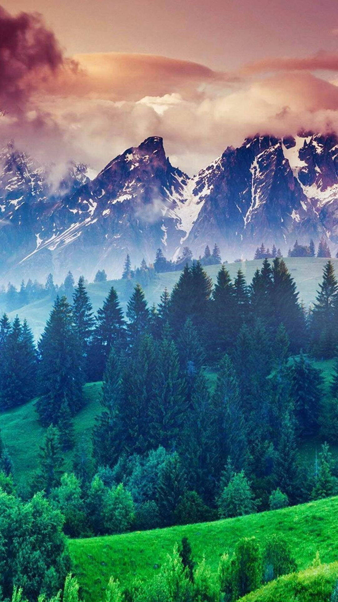 Natuurfoon Sneeuberge Muurpapier