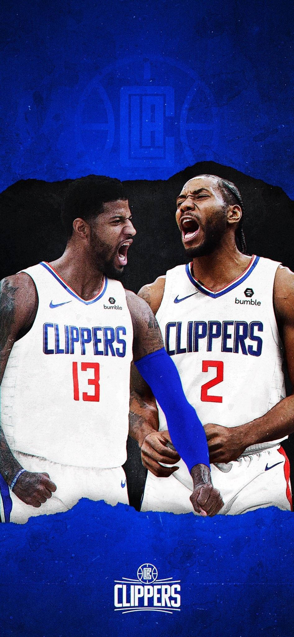 NBA Kawhi Leonard En Paul George Muurpapier