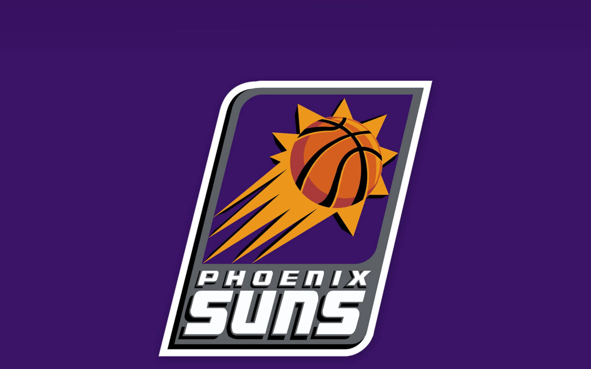 NBA Phoenix Suns-logo in pers Muurpapier
