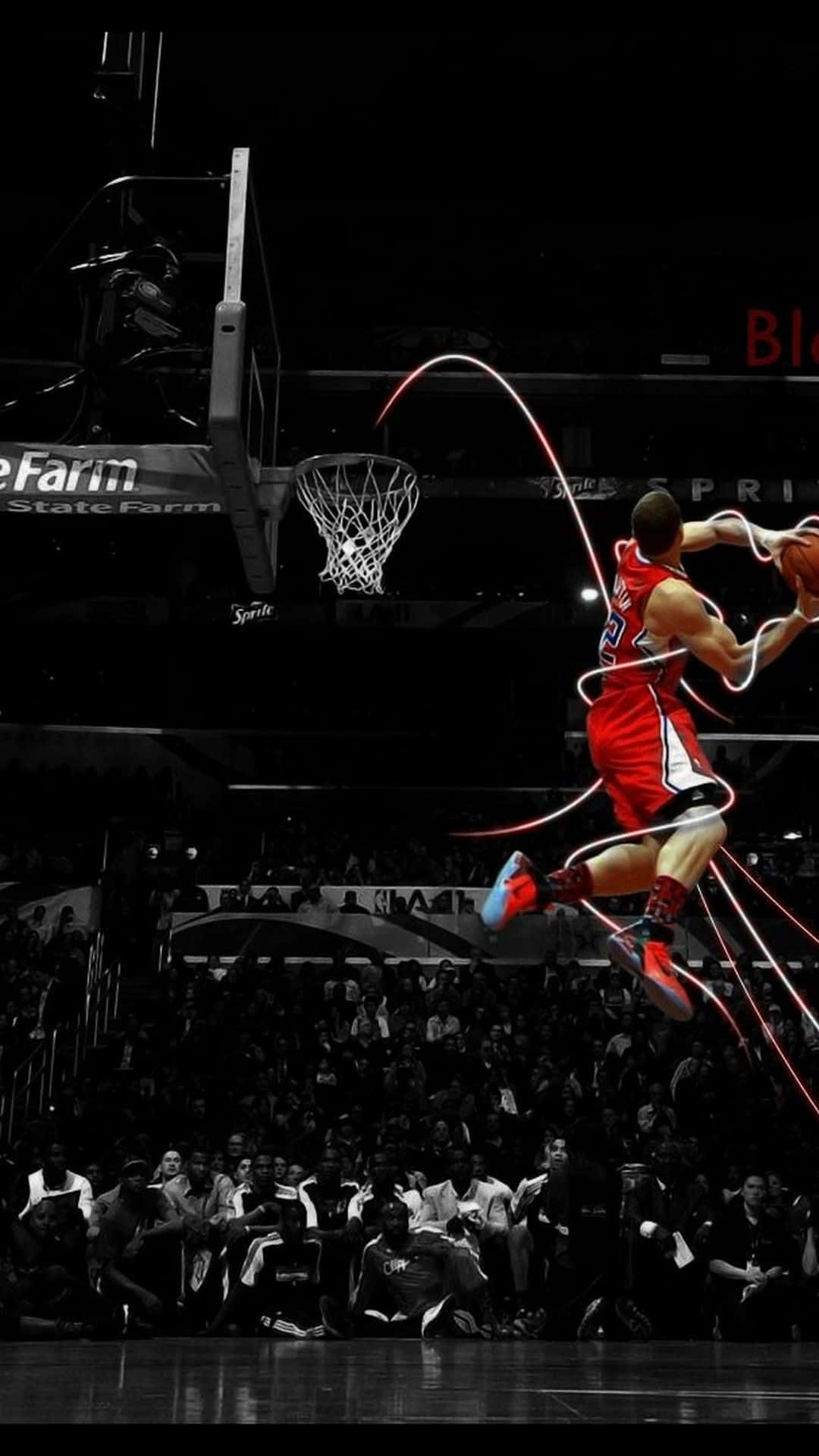 NBA Slaandunksfoon Muurpapier