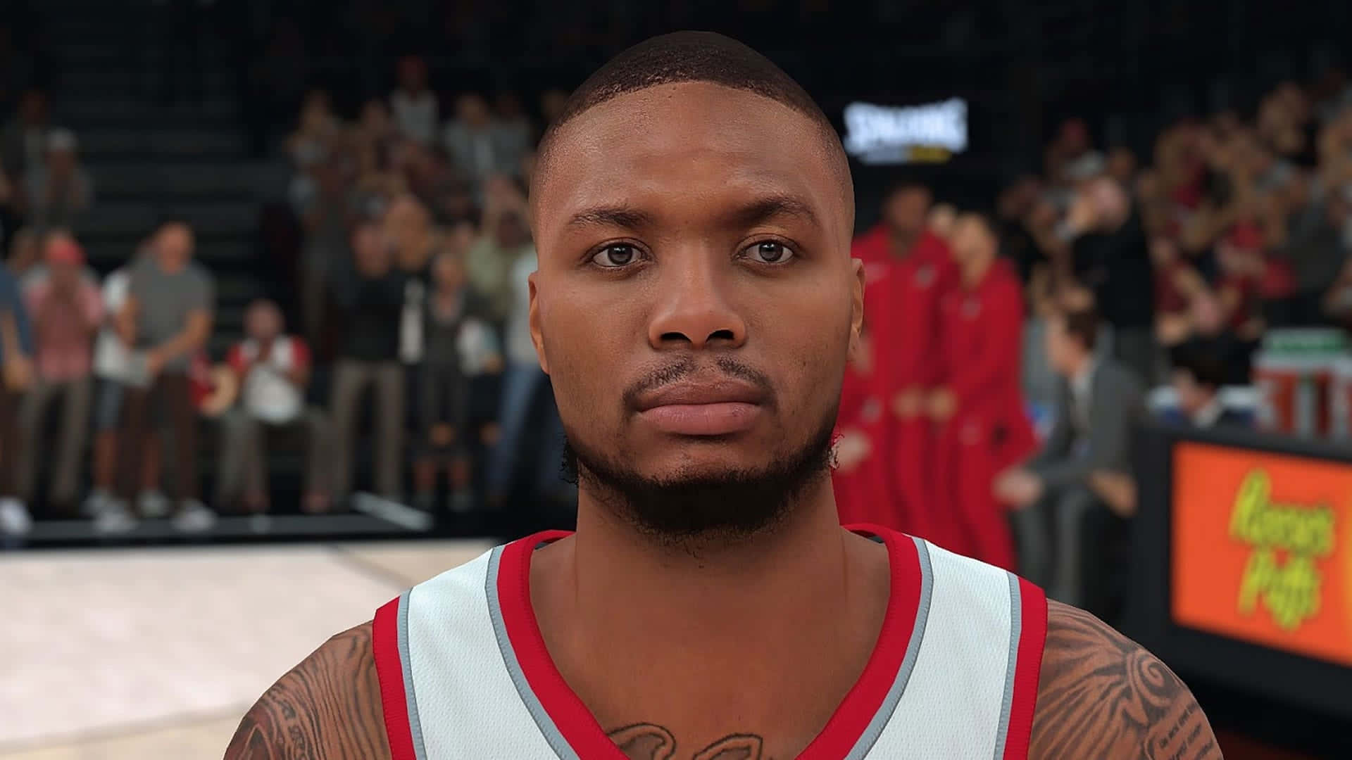 Nba2k21 Damian Lillard Videospeletjie Karakter Muurpapier