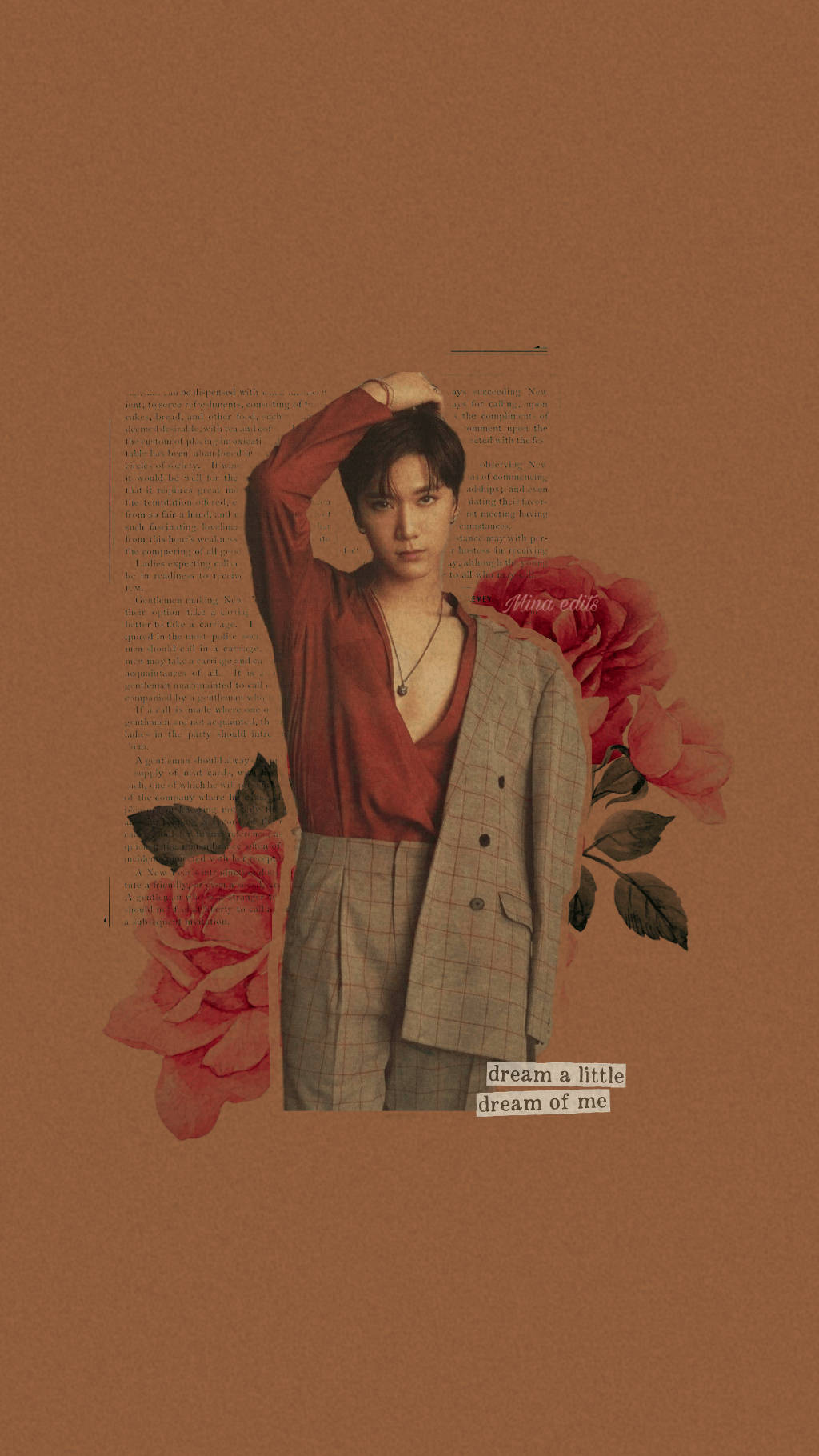 NCT Ten Beige Estetika Muurpapier