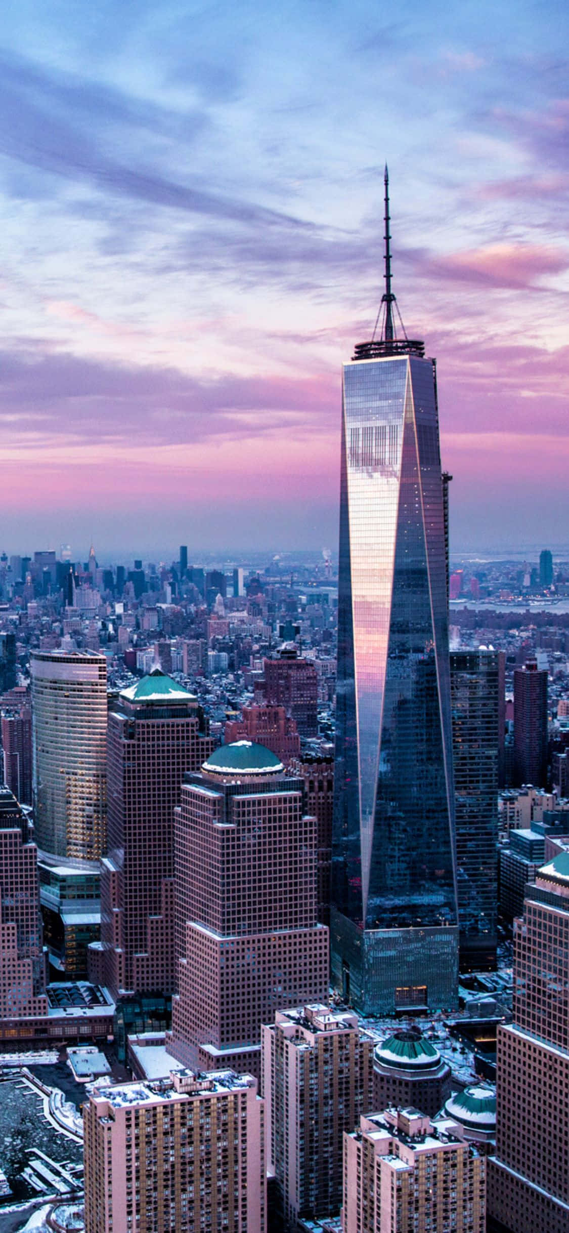 Neem die skoonheid van die New York-skyline in met 'n iPhone X Muurpapier