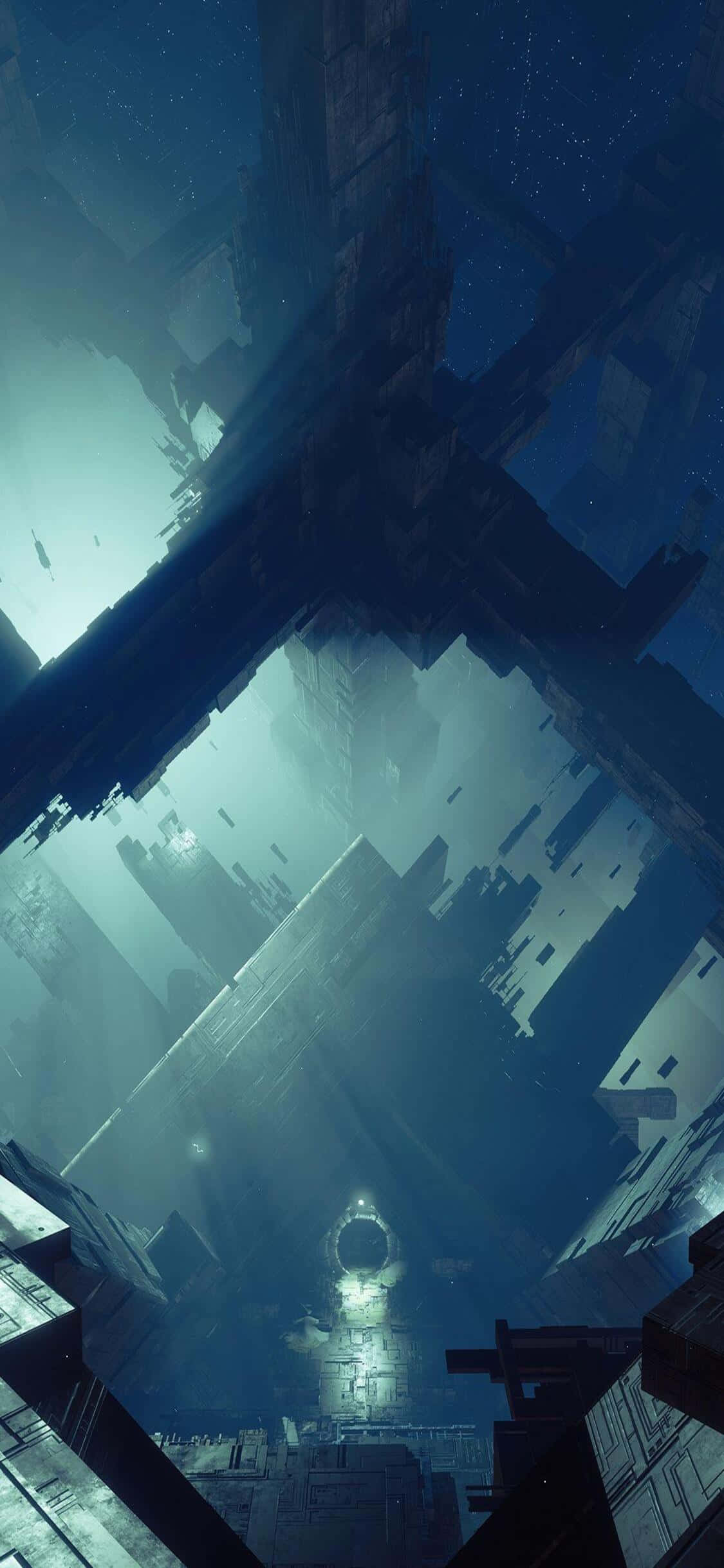 Neem die Sterrestelsel aan met die iPhone XS en Destiny 2 Muurpapier