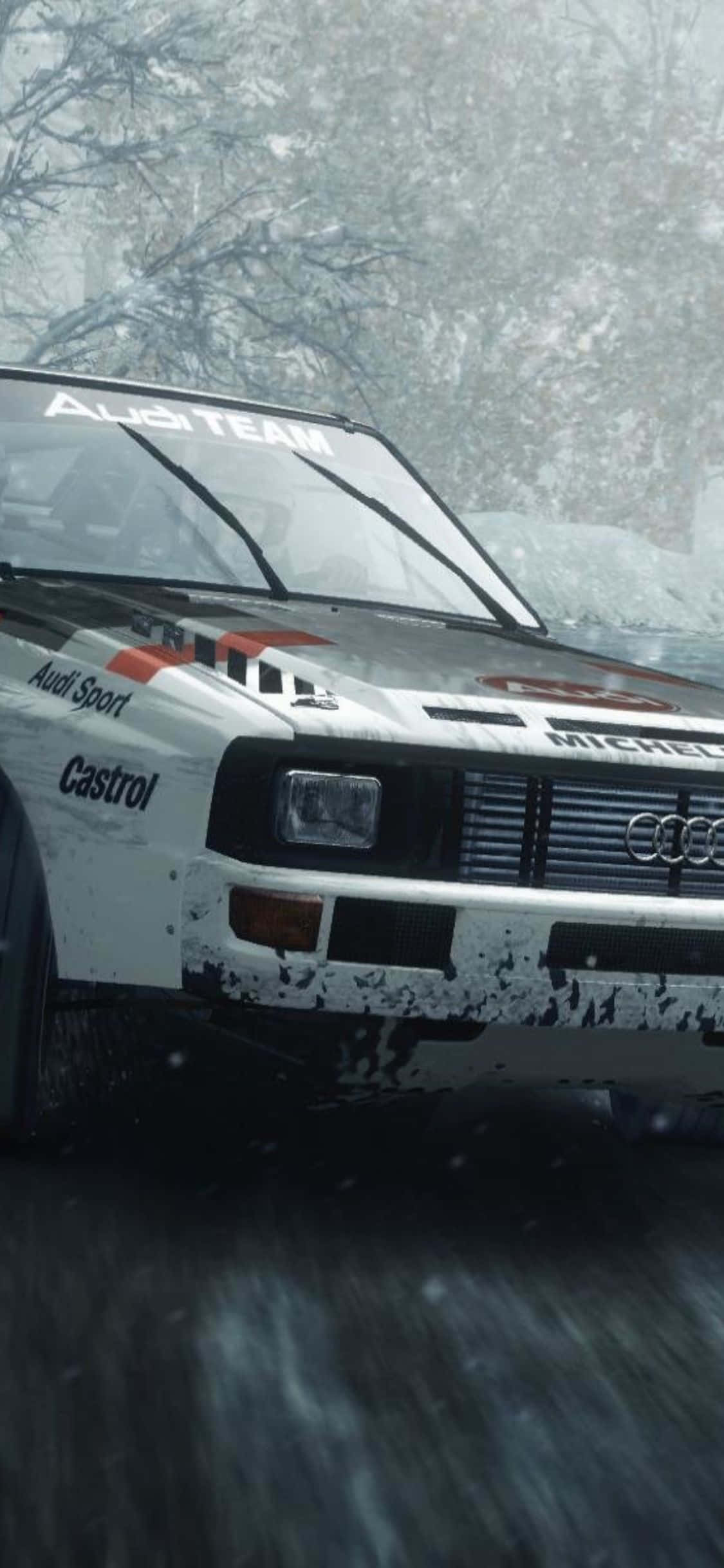 Neem die wêreld aan met die iPhone Xs Dirt Rally Muurpapier