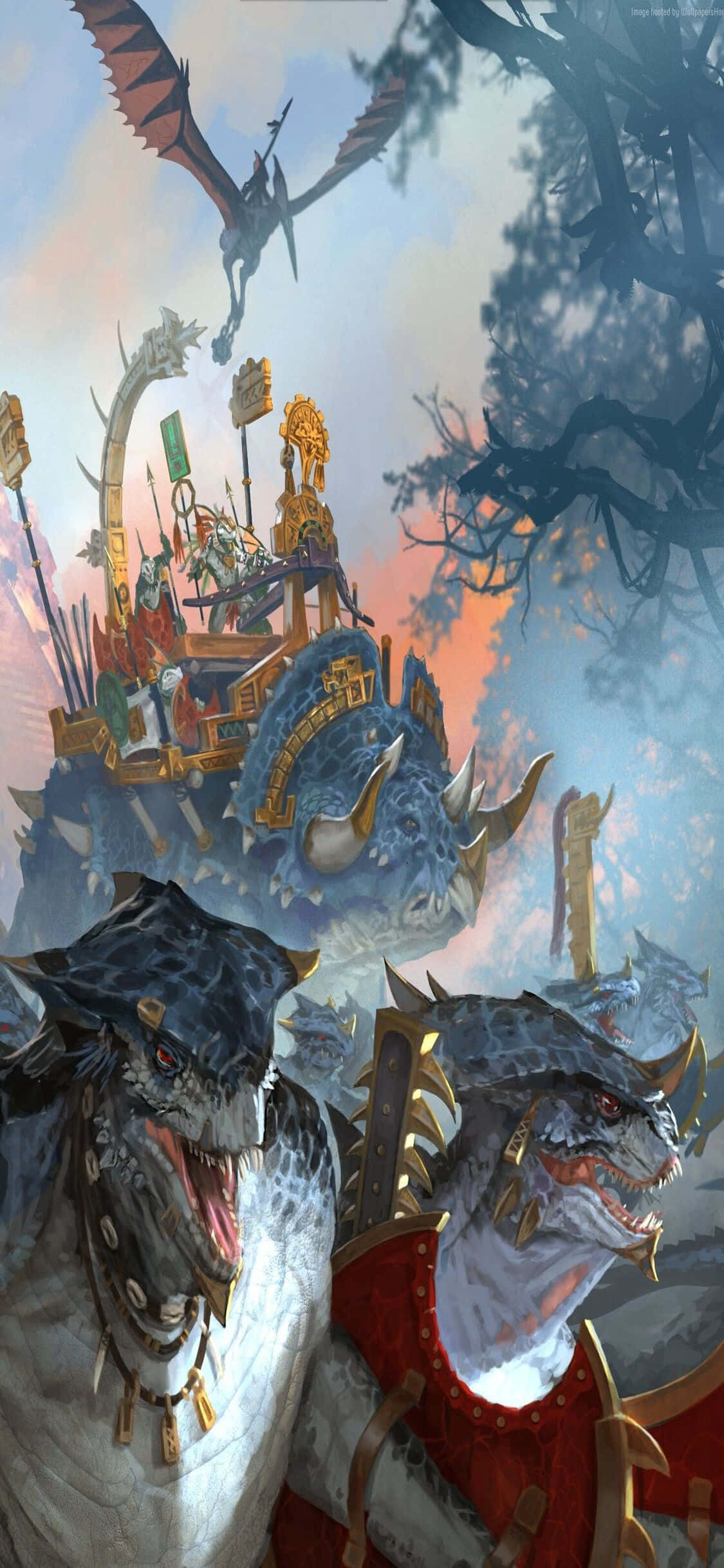 Neem jou oorlogstrategie na die volgende vlak met iPhone X en Total War Warhammer Muurpapier