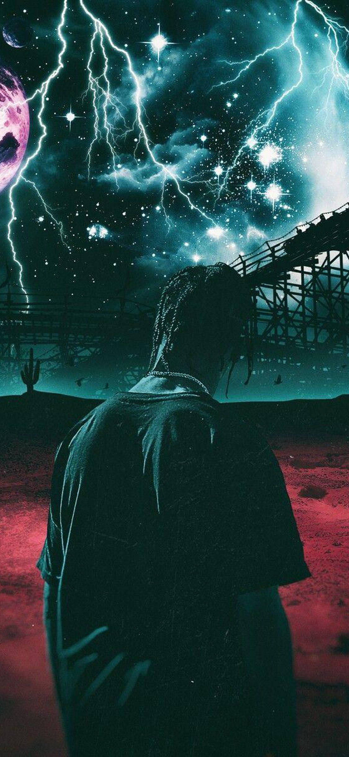 Neem 'n Magiese Rit op Astroworld saam met Travis Scott Muurpapier