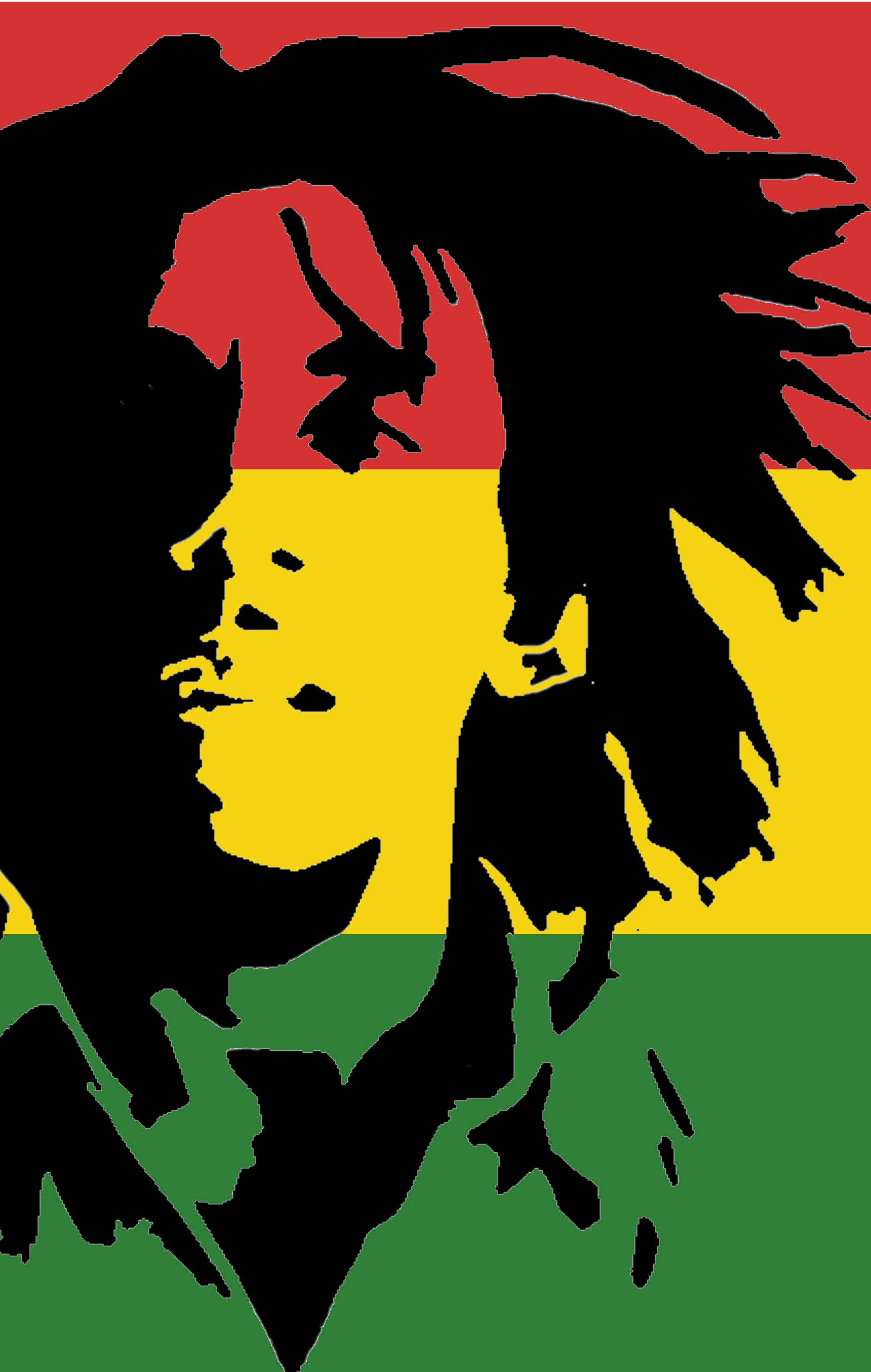 Neigende Kleurvolle Bob Marley Grafika Muurpapier