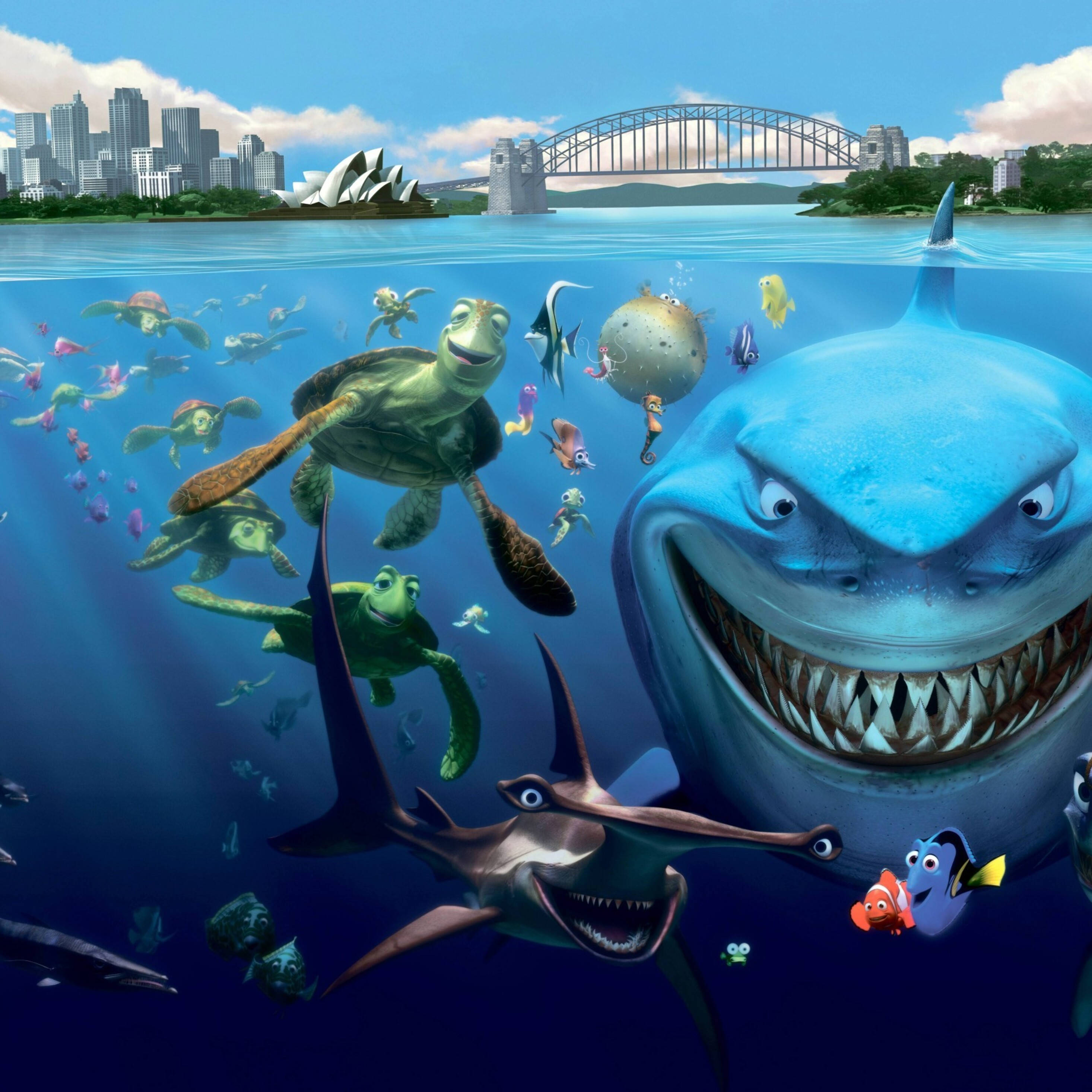 Nemo en Dory Koel Vis-plakkaat Muurpapier