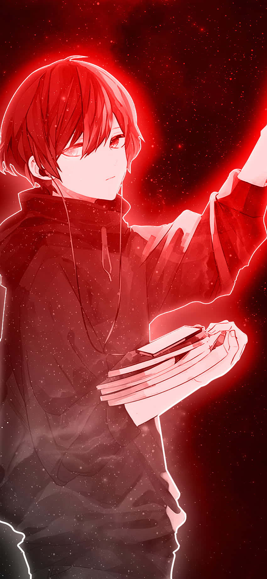 Neon anime Izumi Miyamura Muurpapier