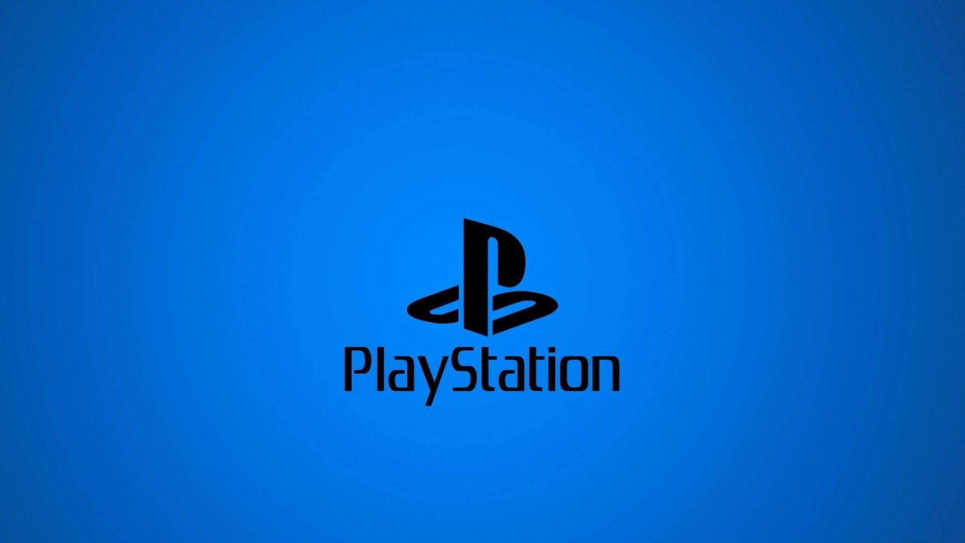 Neon Blou PS4 Logo Muurpapier