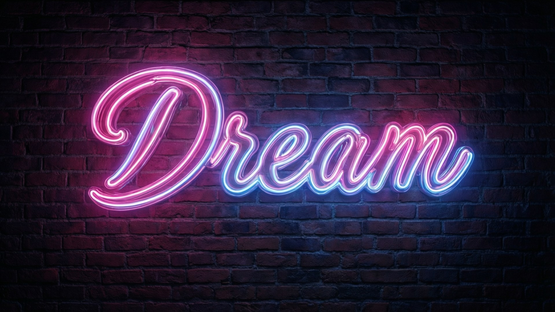 Neon Droomteken Muurpapier