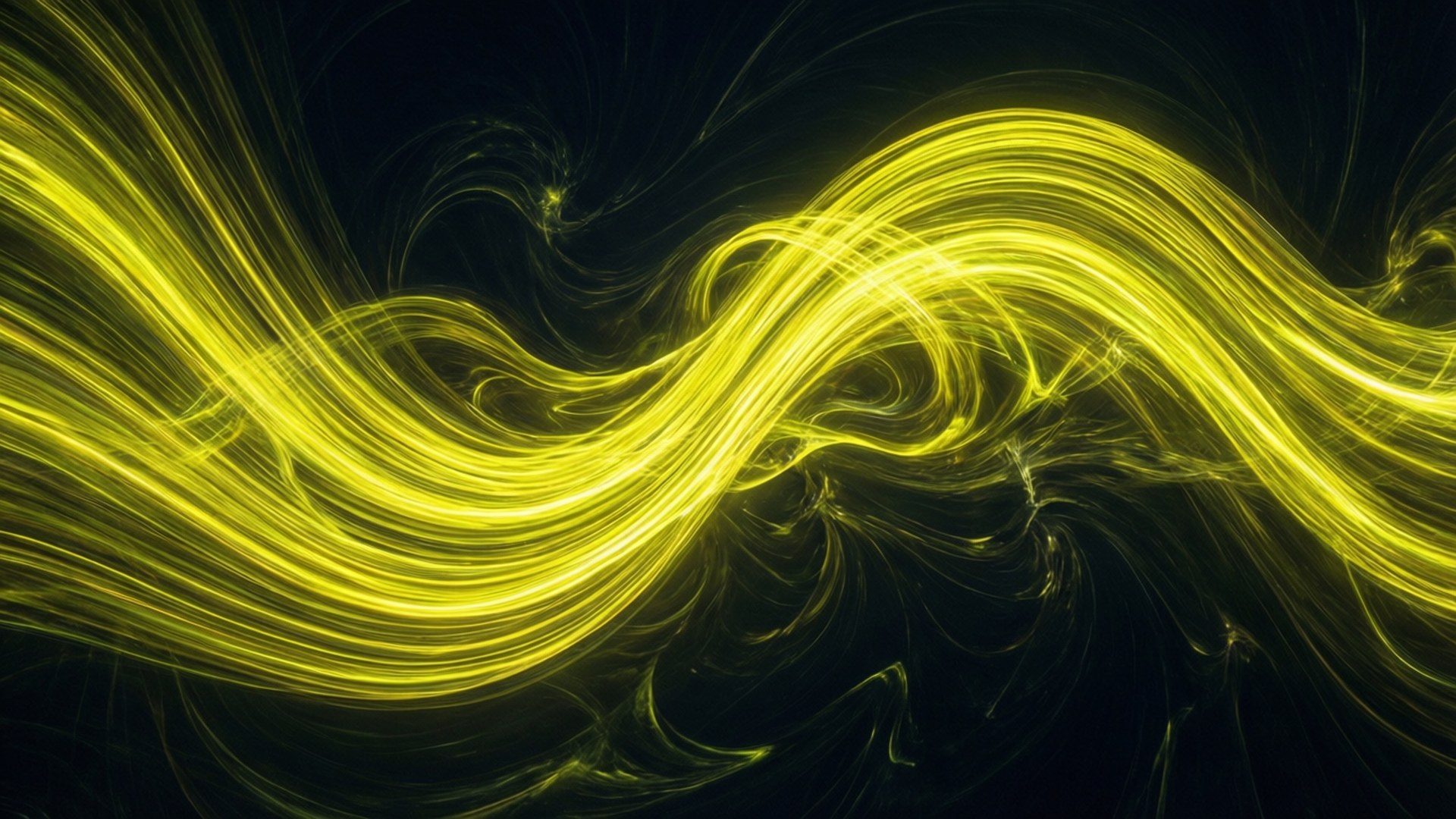Neon Geel Golf Abstrak Muurpapier