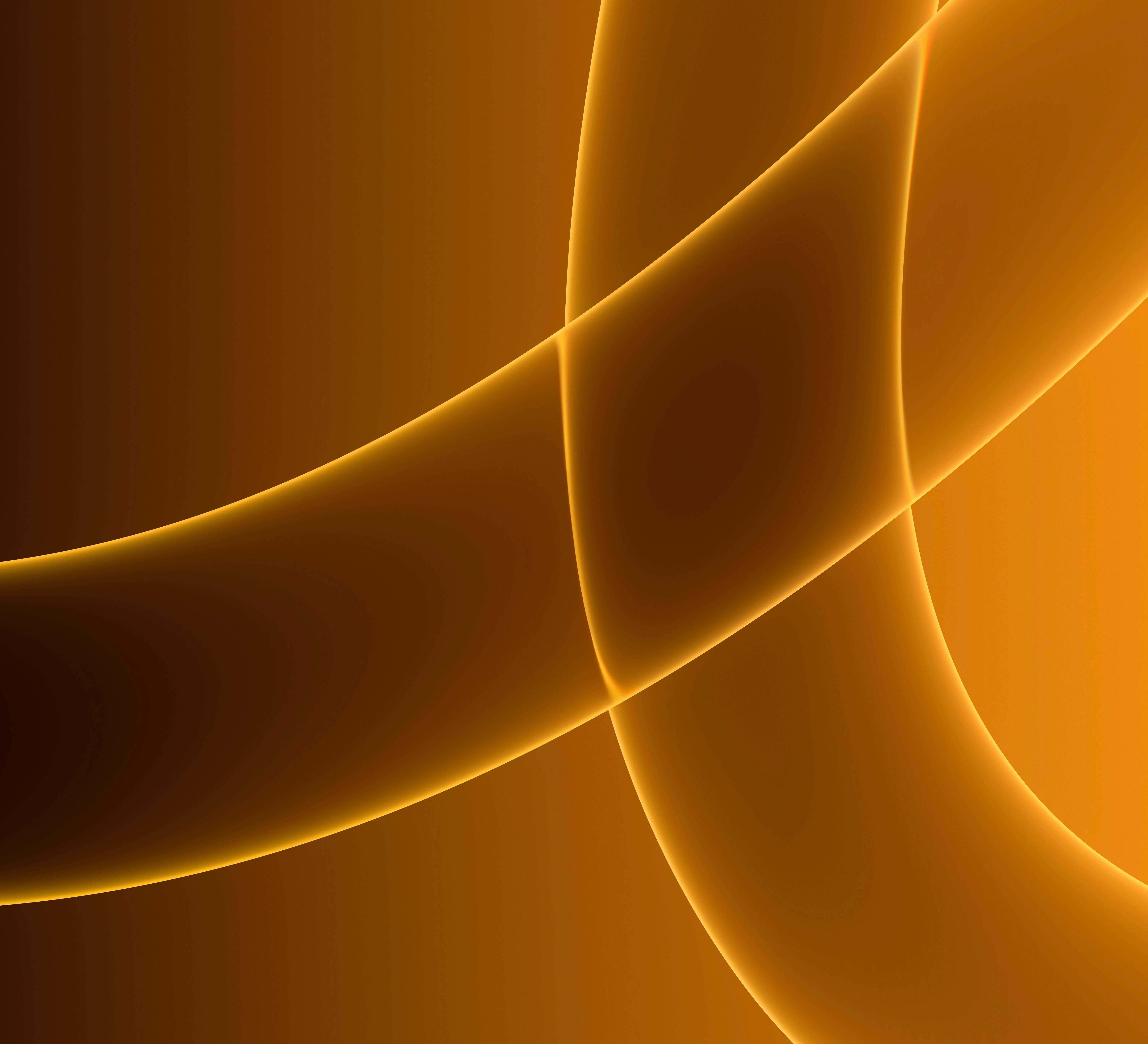 Neon Geel Lyne iMac 4K Muurpapier