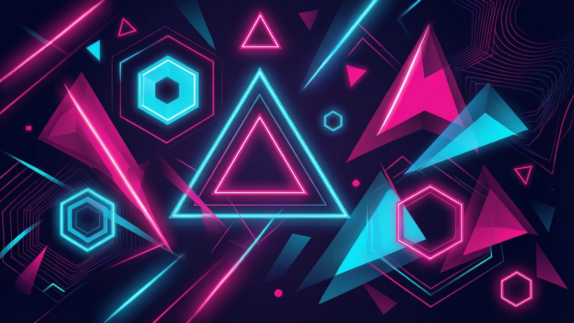 Neon Geometriese Speletjies Muurpapier