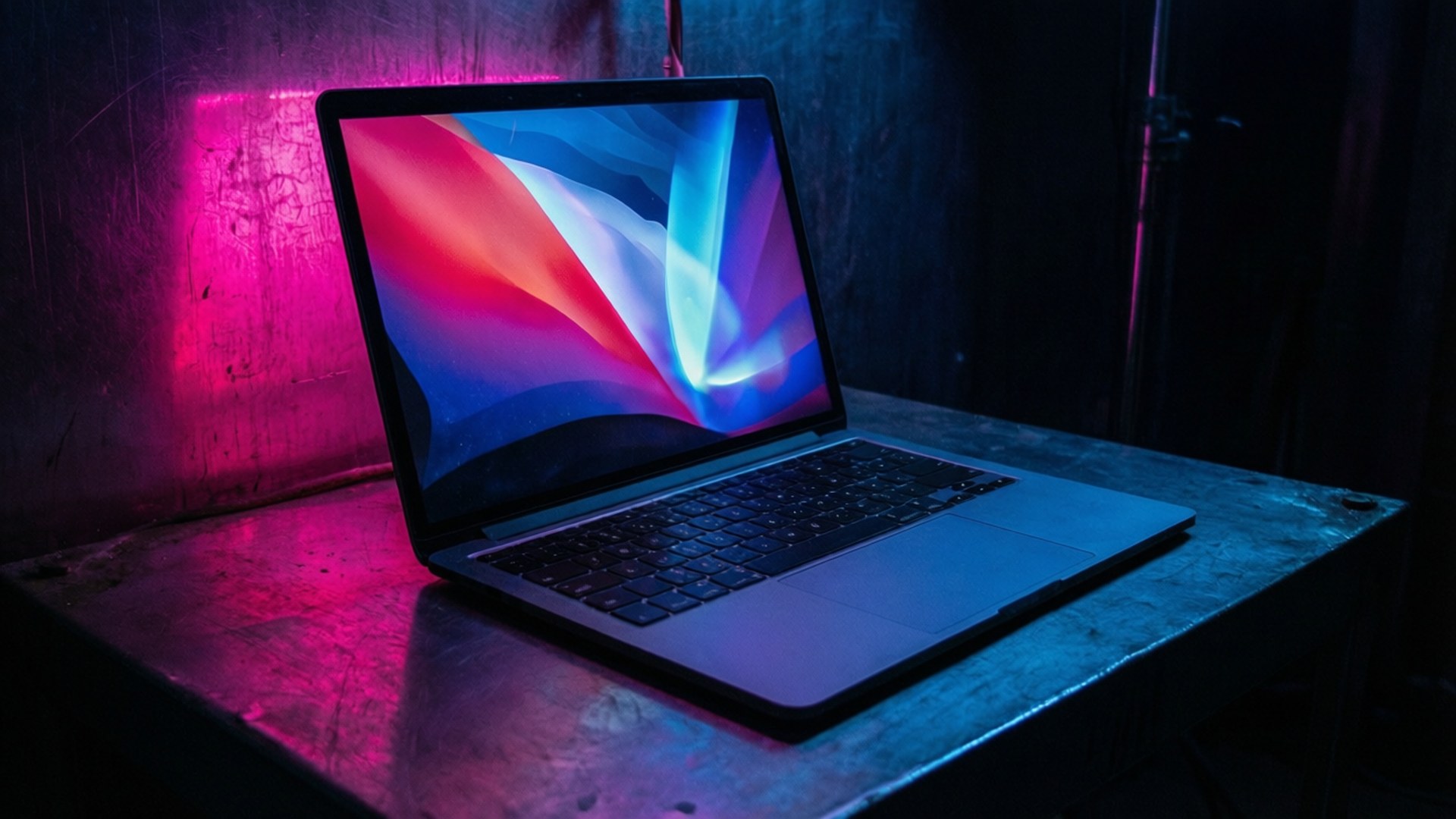 Neon Gloei MacBook Muurpapier